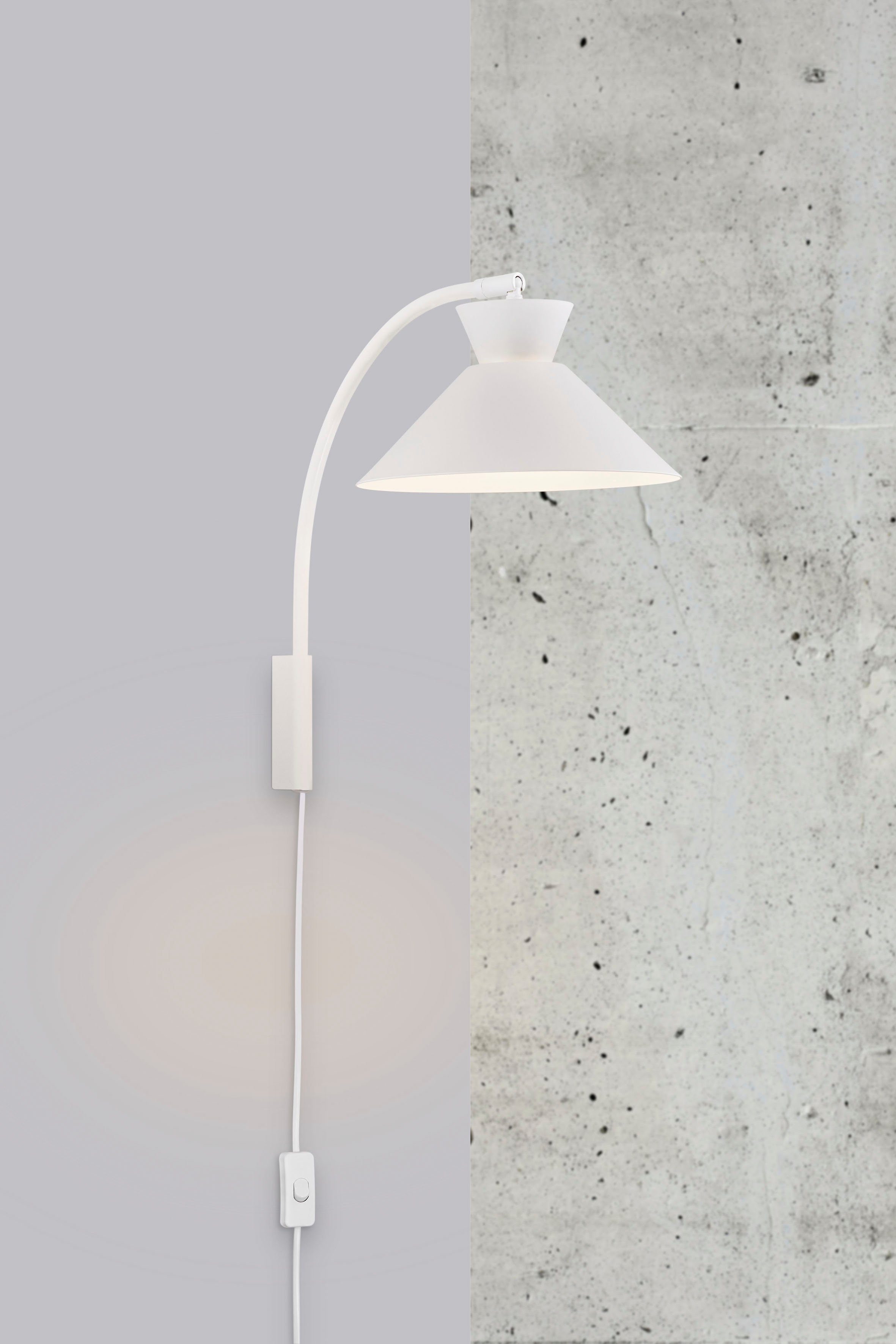 Nordlux Wandleuchte Dial, ohne Leuchtmittel, Nordische Schlichtheit mit klaren Linien, dekorativer Uplight-Effekt