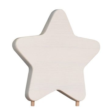 BioKinder - Das gesunde Kinderzimmer Garderobe Laura, Garderobe mit Ordnungsfach und aufsteckbarem Stern Weiß