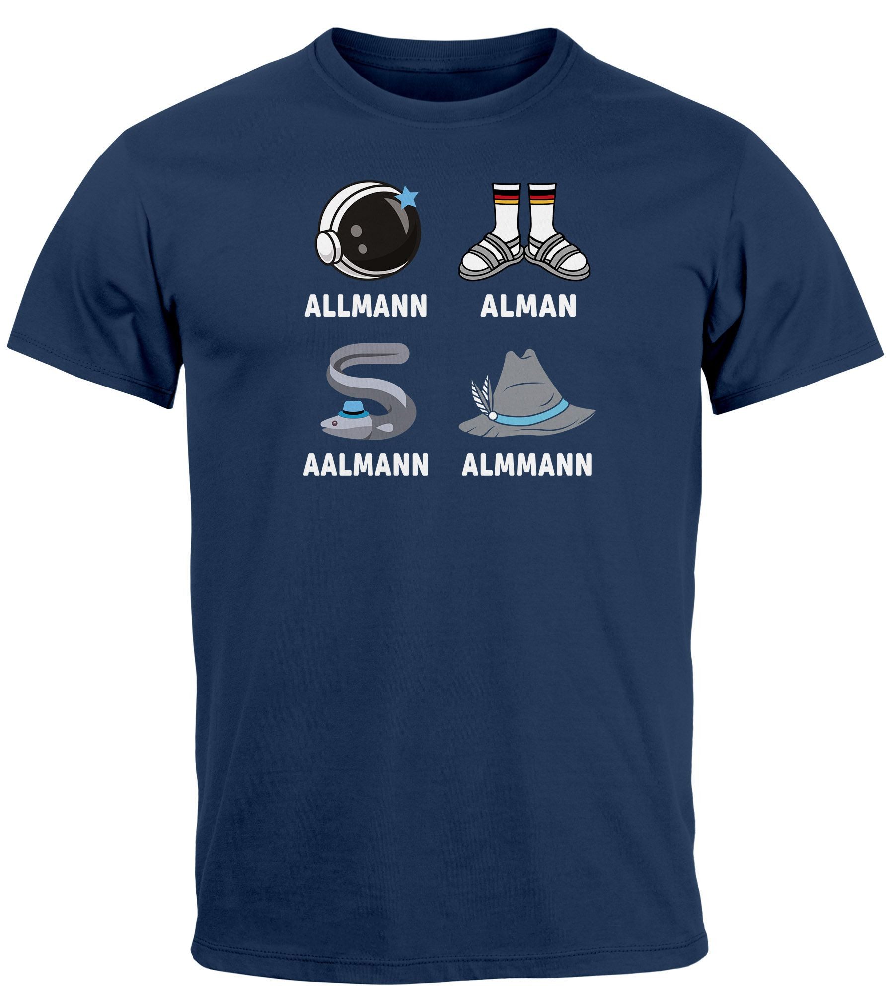 Print-Shirt Herren T-Shirt Alman Meme Wortspiel Lustig Witz Parodie Deutschland