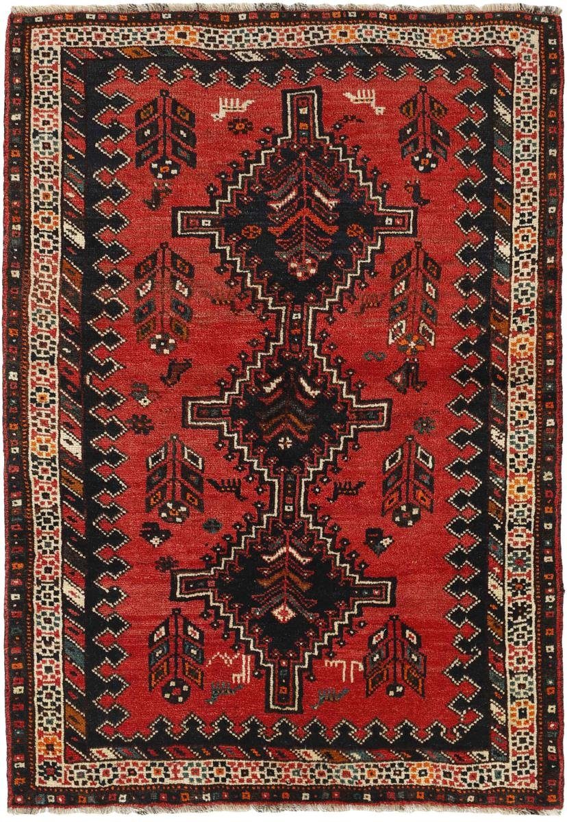 Orientteppich Shiraz 138x202 Handgeknüpfter Orientteppich mm Perserteppich, Nain rechteckig, Höhe: 10 Trading, 