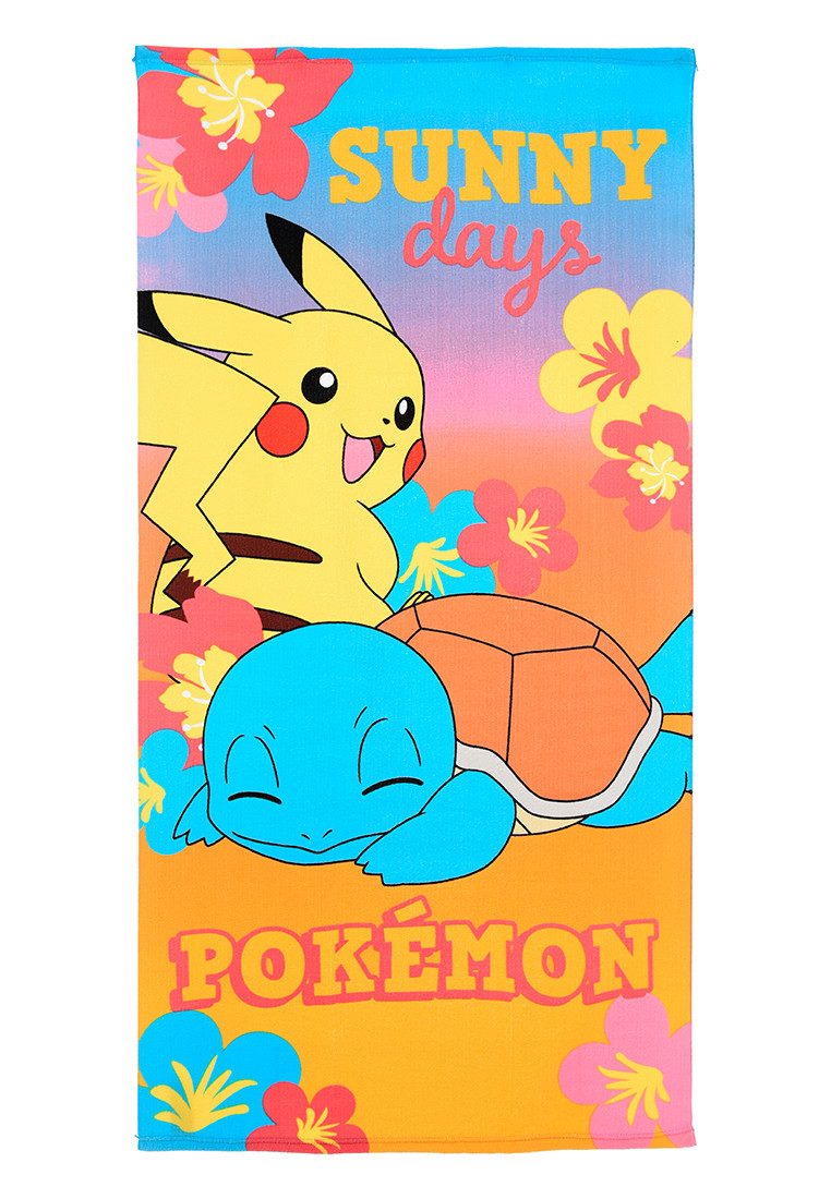 POKÉMON Handtuch Pikachu Badetuch 70x140 Kinder Strandtuch