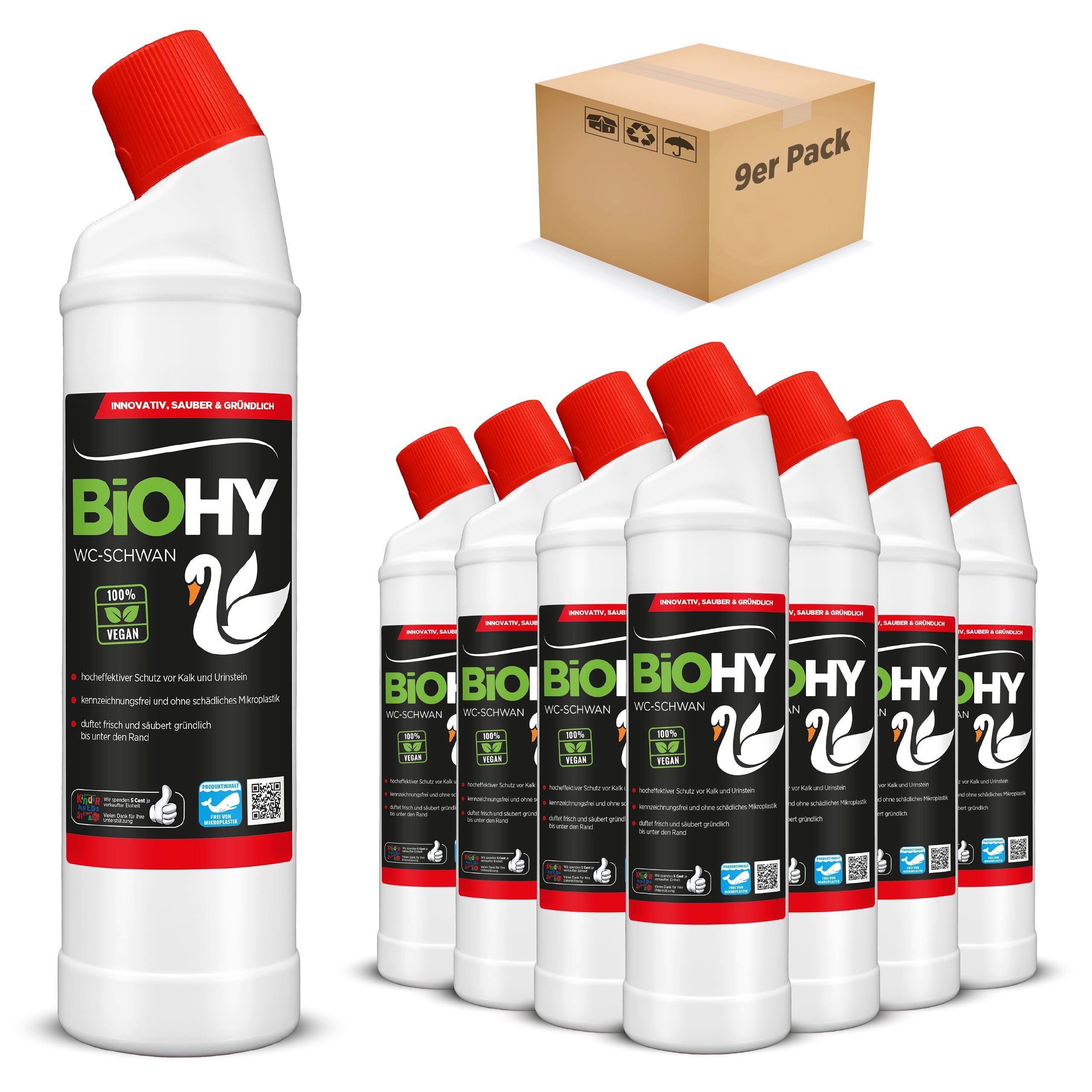 BiOHY BiOHY WC-Schwan 9er Pack (9 x 1 Liter Flasche) WC-Reiniger (9-St)