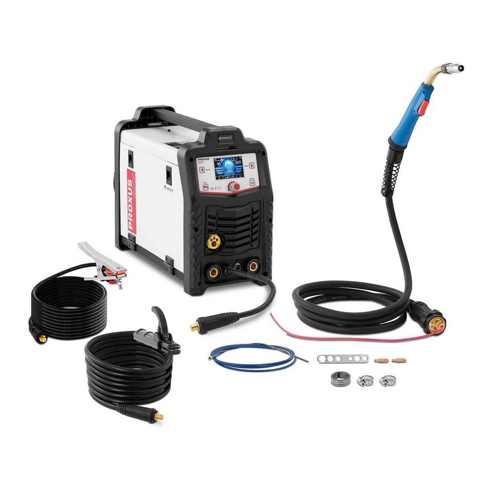 Stamos Welding Group Elektroschweißgerät MIG/MAG-Schweißgerät - 200A - Duty  Cycle 100% - LCD - Synergie - 230V