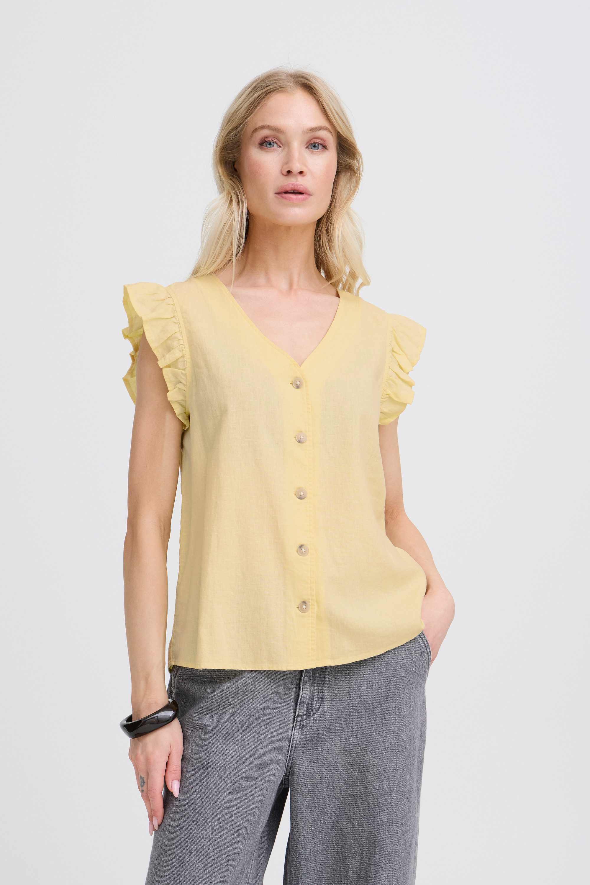 b.young Kurzarmhemd Kurzarm-Bluse BYFALAKKA