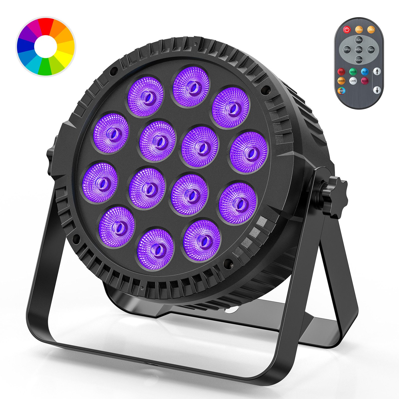 ZonQoonz Discolicht 80W LED PAR-Strahler 4-in-1 RGBW 14 LEDs – Bühnenlichteffekt