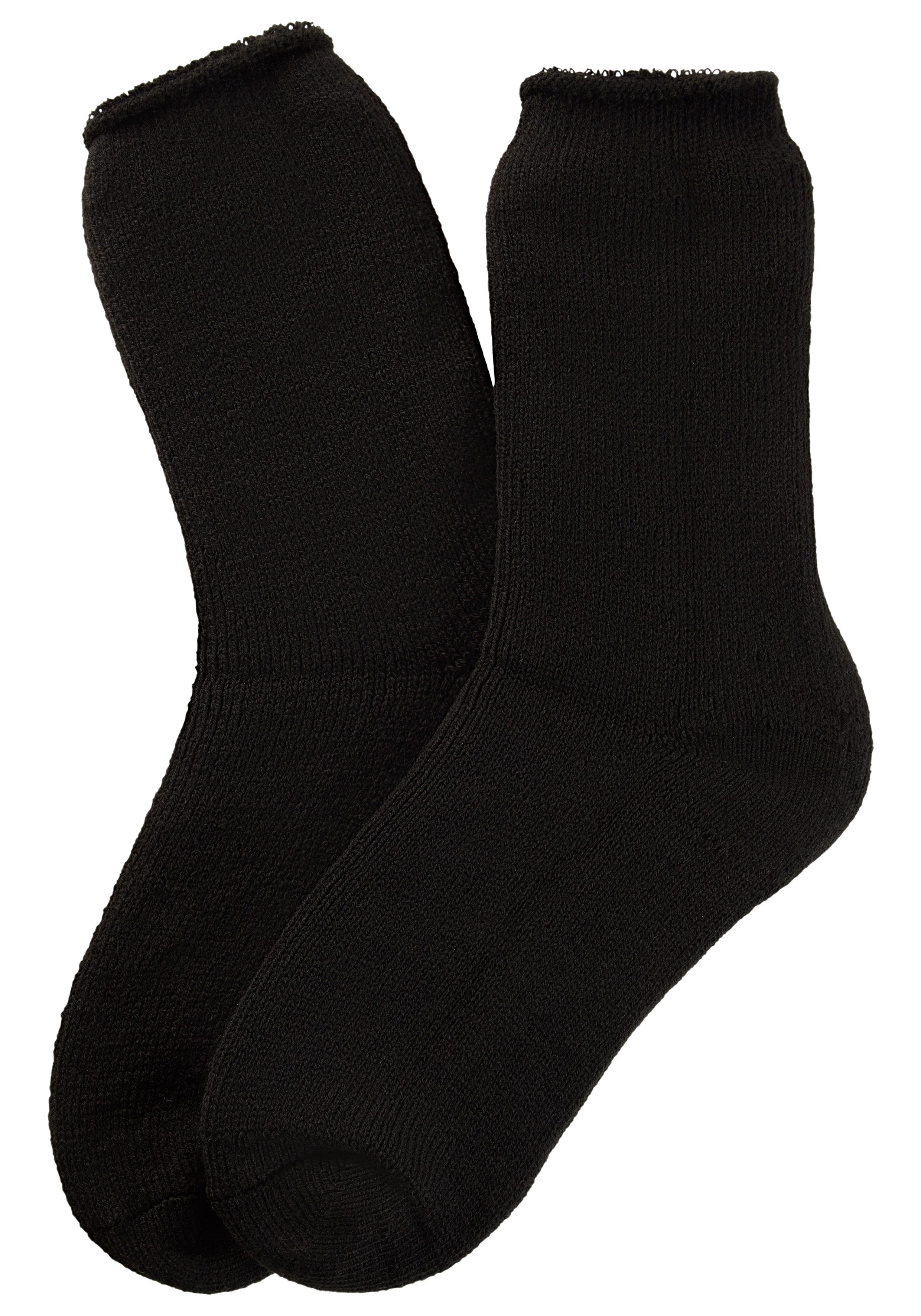 Heatkeeper Socken (2-Paar) Doppelpack gefütterte Wintersocken in schwarz und grau – Bild 4 von 5