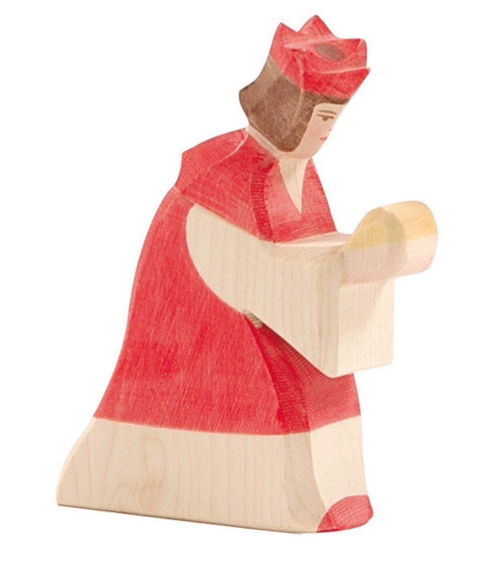 Ostheimer Spielfigur König rot 41801 Holzfigur, (Set, 1-tlg., 1), Made in Germany