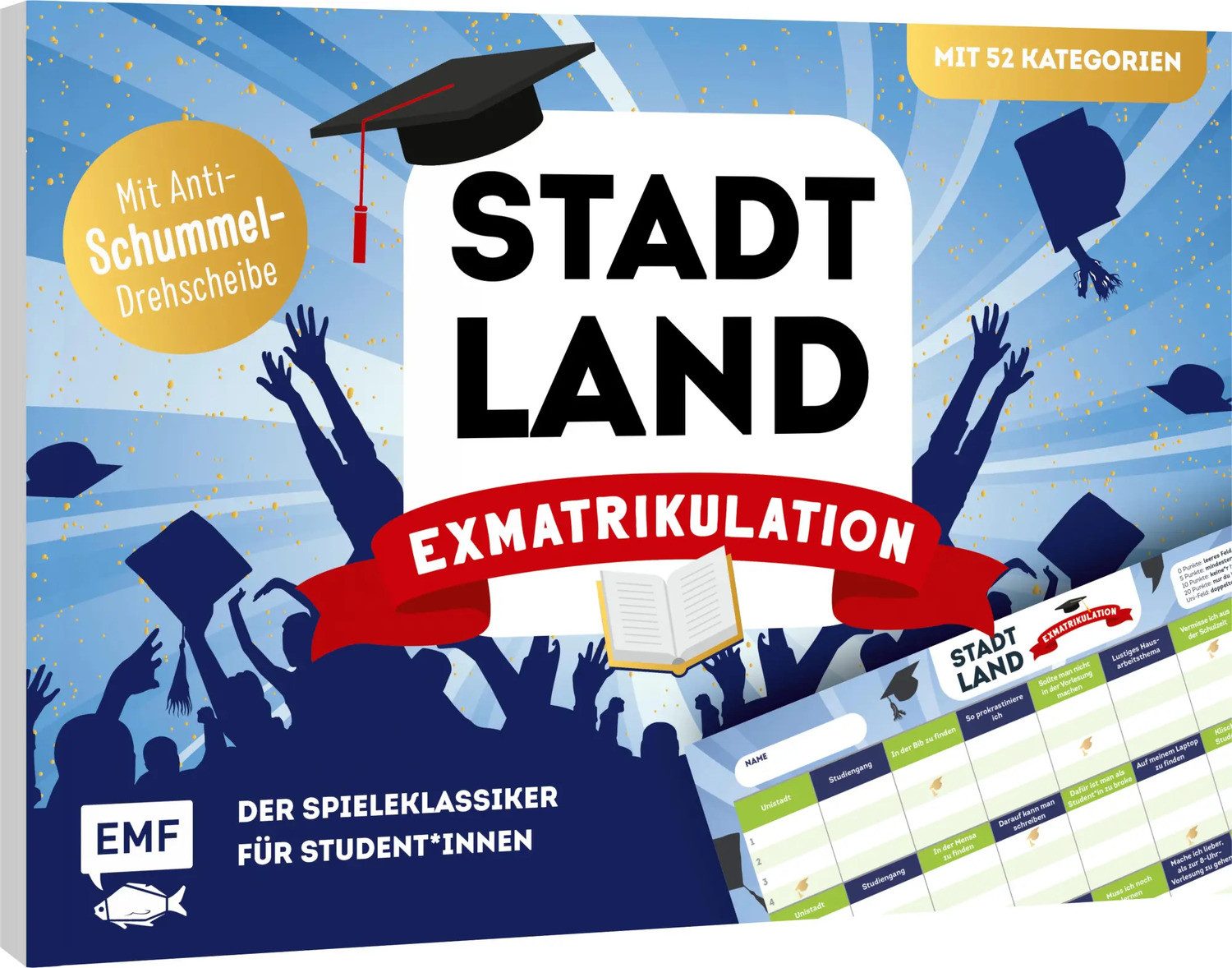 Spiel Stadt, Land, Exmatrikulation - Der Spieleklassiker für Studentinnen...