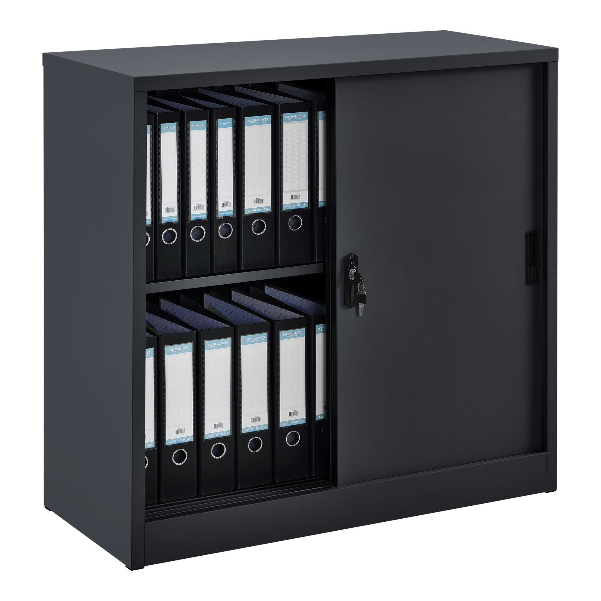 en.casa Aktenschrank »Ancona« Büroschrank Metallschrank mit 2 Schiebetüren