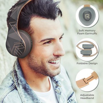 PowerLocus 40-mm-Neodym-Audiotreiber Headset (Erstklassiger Tragekomfort durch Memory-Schaumstoff-Ohrpolster mit Noise-Cancelling-Effekt., Unvergleichlicher Komfort, erstklassiger Sound und langlebige Qualität)