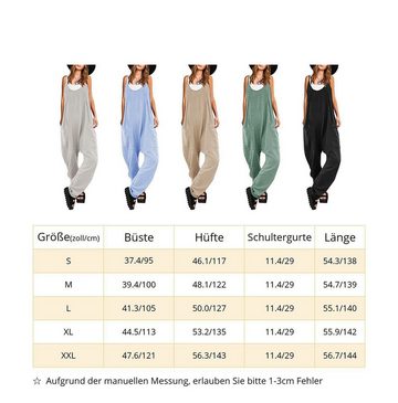AFAZ New Trading UG Jumpsuit Damen-Arbeitshose, lockerer Sommer-Overall
