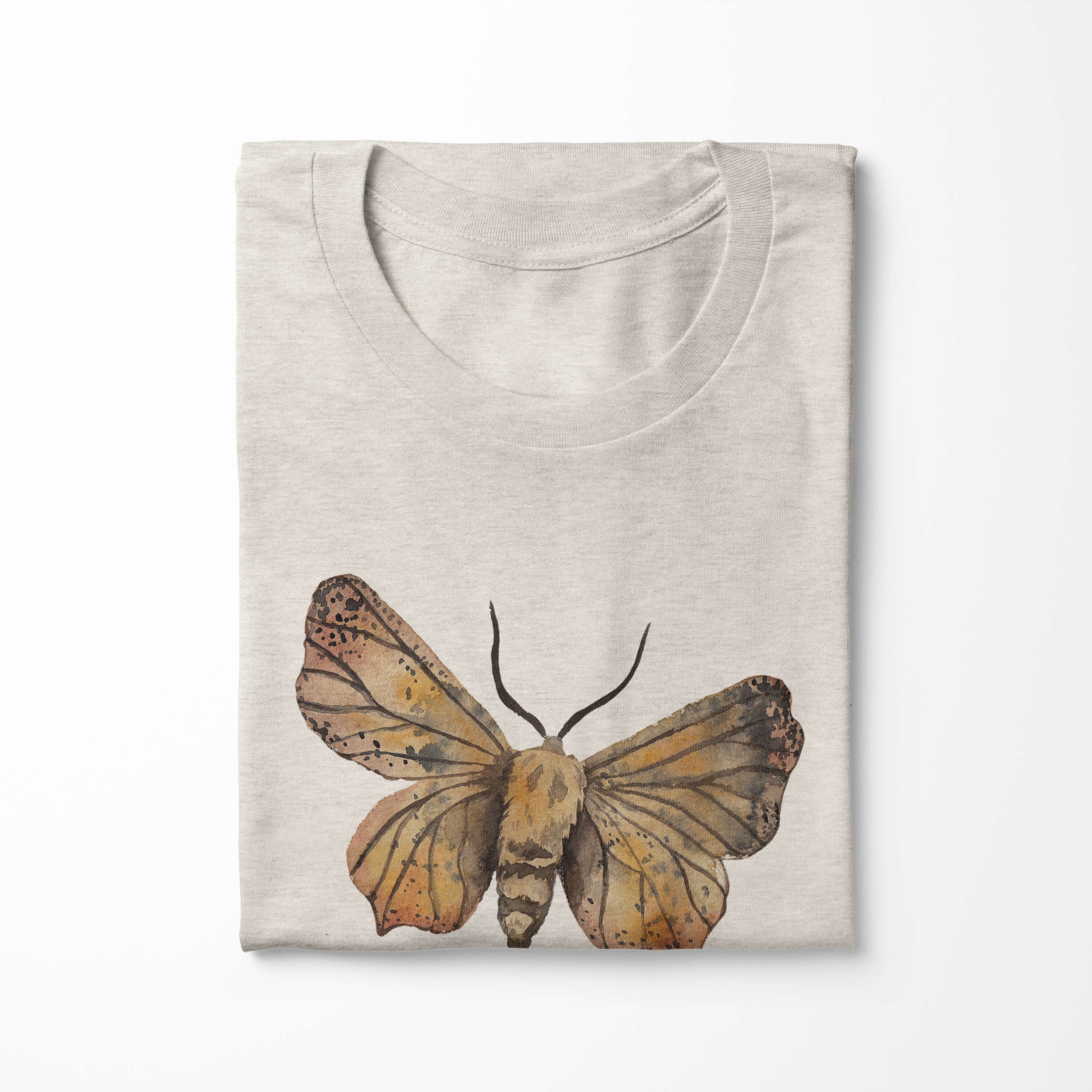 T-Shirt Ökomode Motiv T-Shirt 100% (1-tlg) Farbe Motte Shirt Herren Aquarell Nachhaltig Bio-Baumwolle Organic Art Sinus