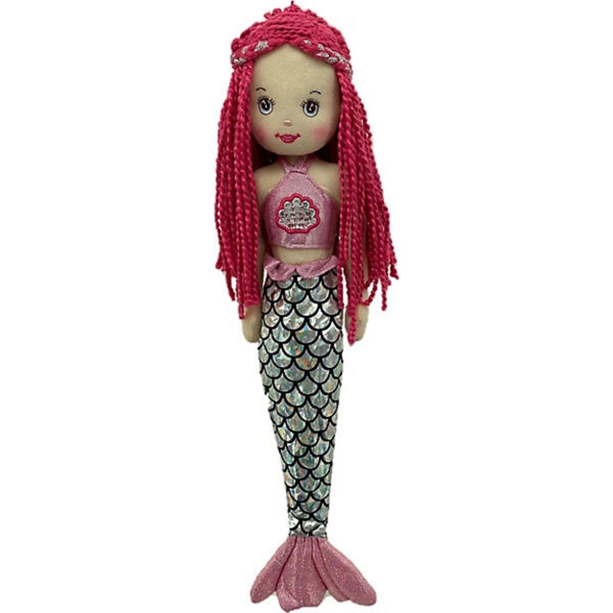 Meerjungfrauenpuppe Sweety Toys 13333 Stoffpuppe Meerjungfrau Prinzessin 45 cm pink