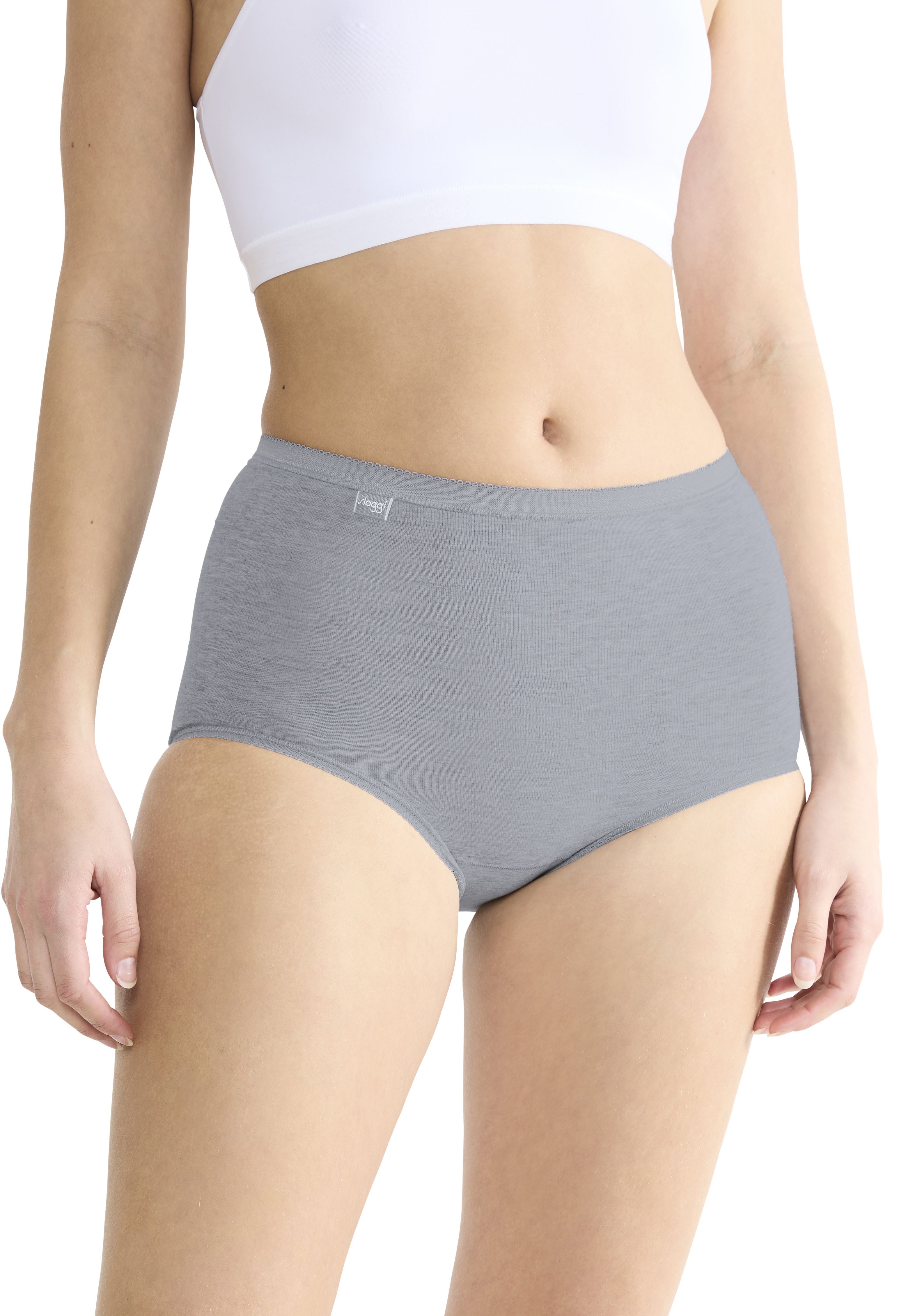 sloggi Maxislip "Basic+" 4er Pack, Baumwollmischung, weiche Nähte, hohe Tai günstig online kaufen