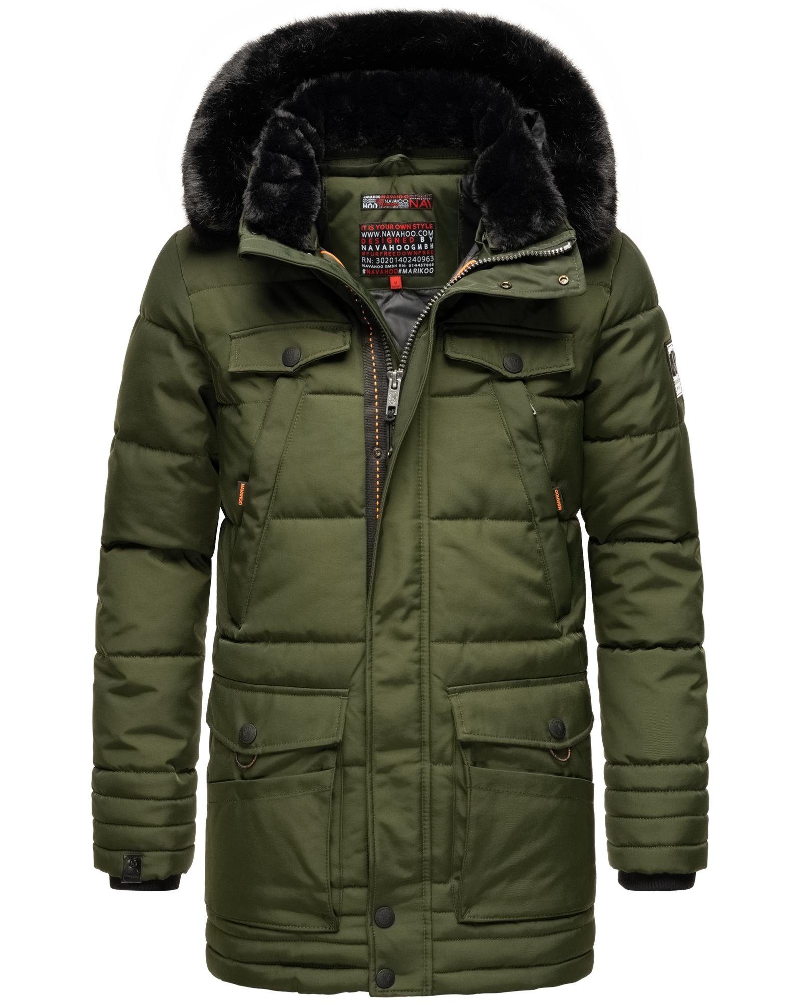 Navahoo Winterjacke Luaan stylischer Wintermantel mit abnehmbarer Kapuze