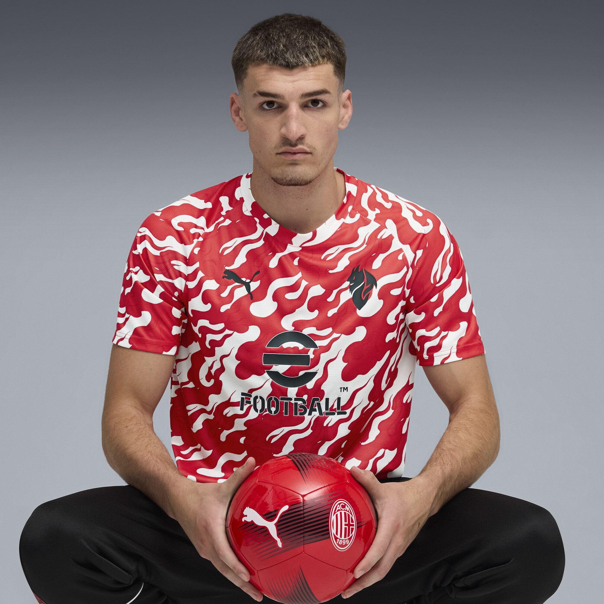 PUMA Trainingsshirt AC Milan Aufwärmtrikot Herren günstig online kaufen