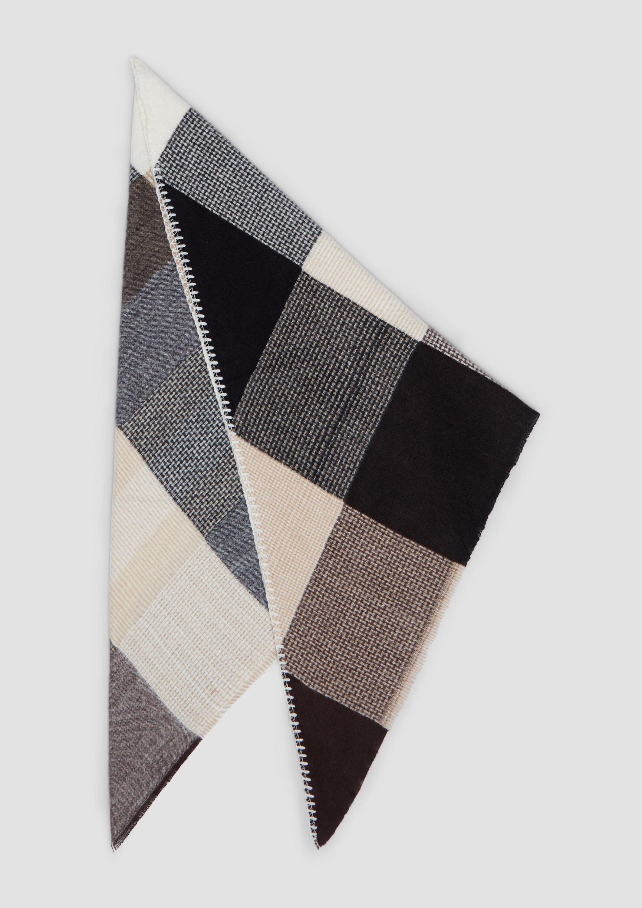 s.Oliver Schal Schal, Dreieckstuch mit Schachbrett-Muster