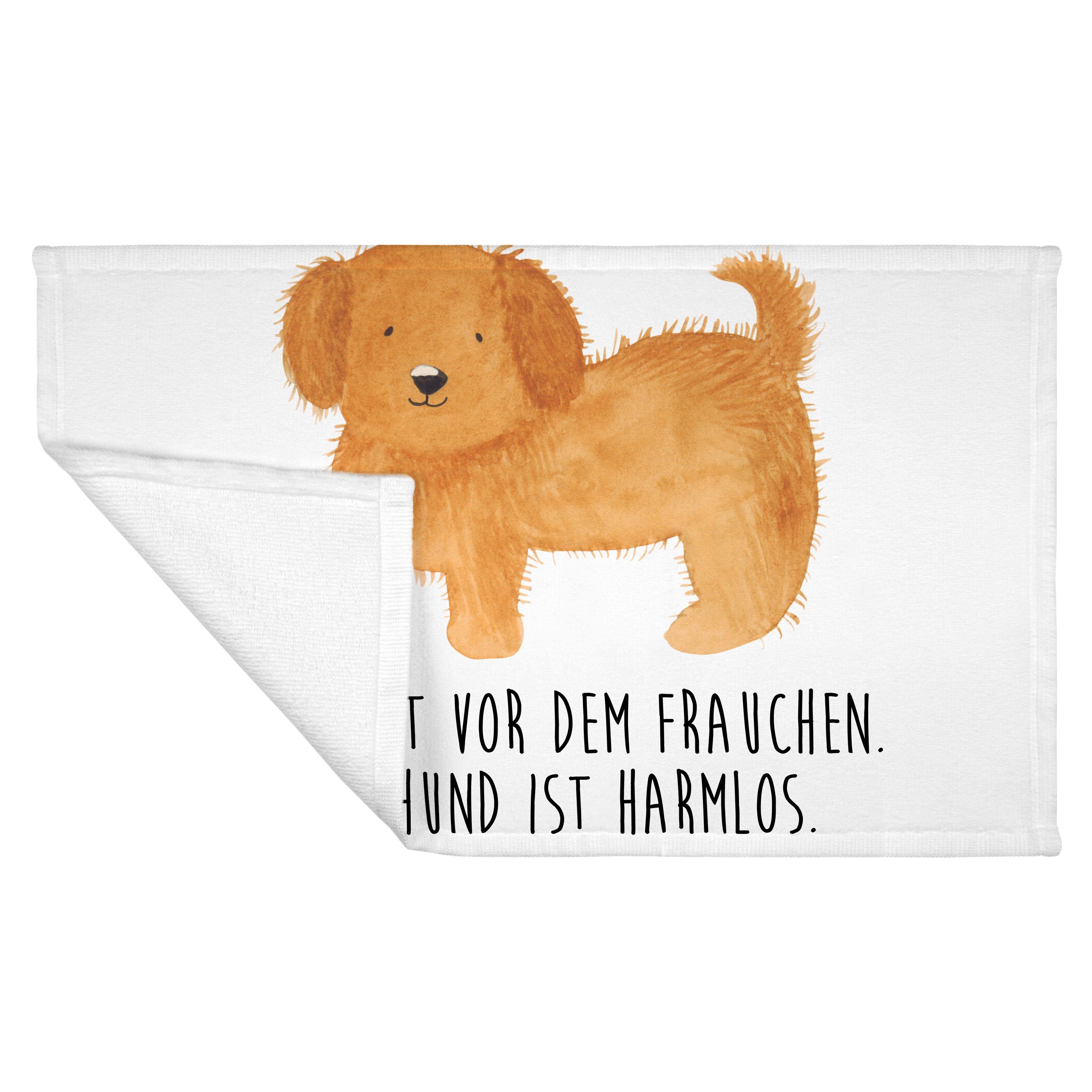 Mrs. Sprüche, Geschenk, flauschig Weiß Mr. - (1-St) Handtuch Handtuch, Haus, - & Panda Hundemotiv, Hund
