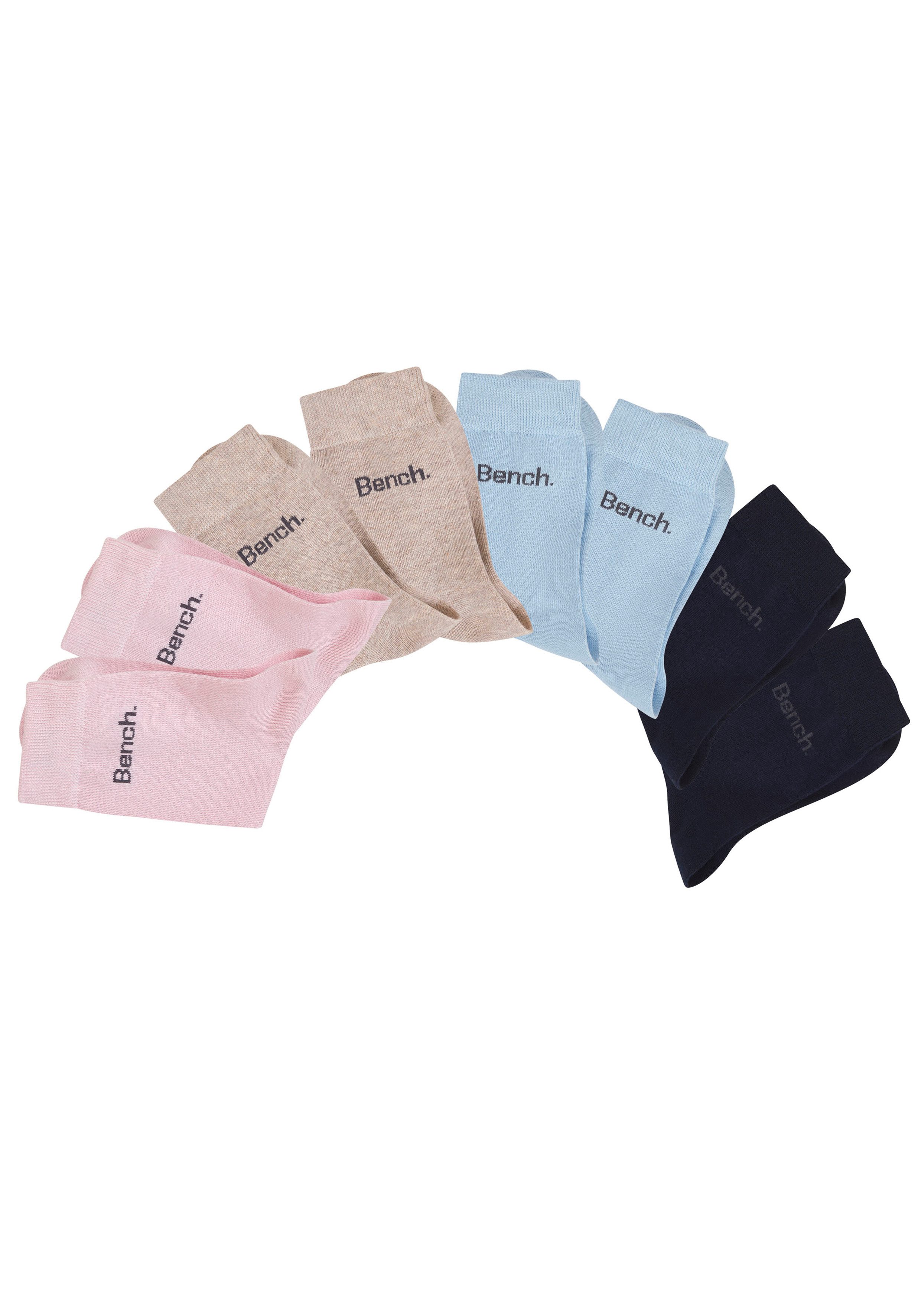 Bench. Basicsocken Logosocken (Packung, 8-Paar) klassisch mit Baumwolle