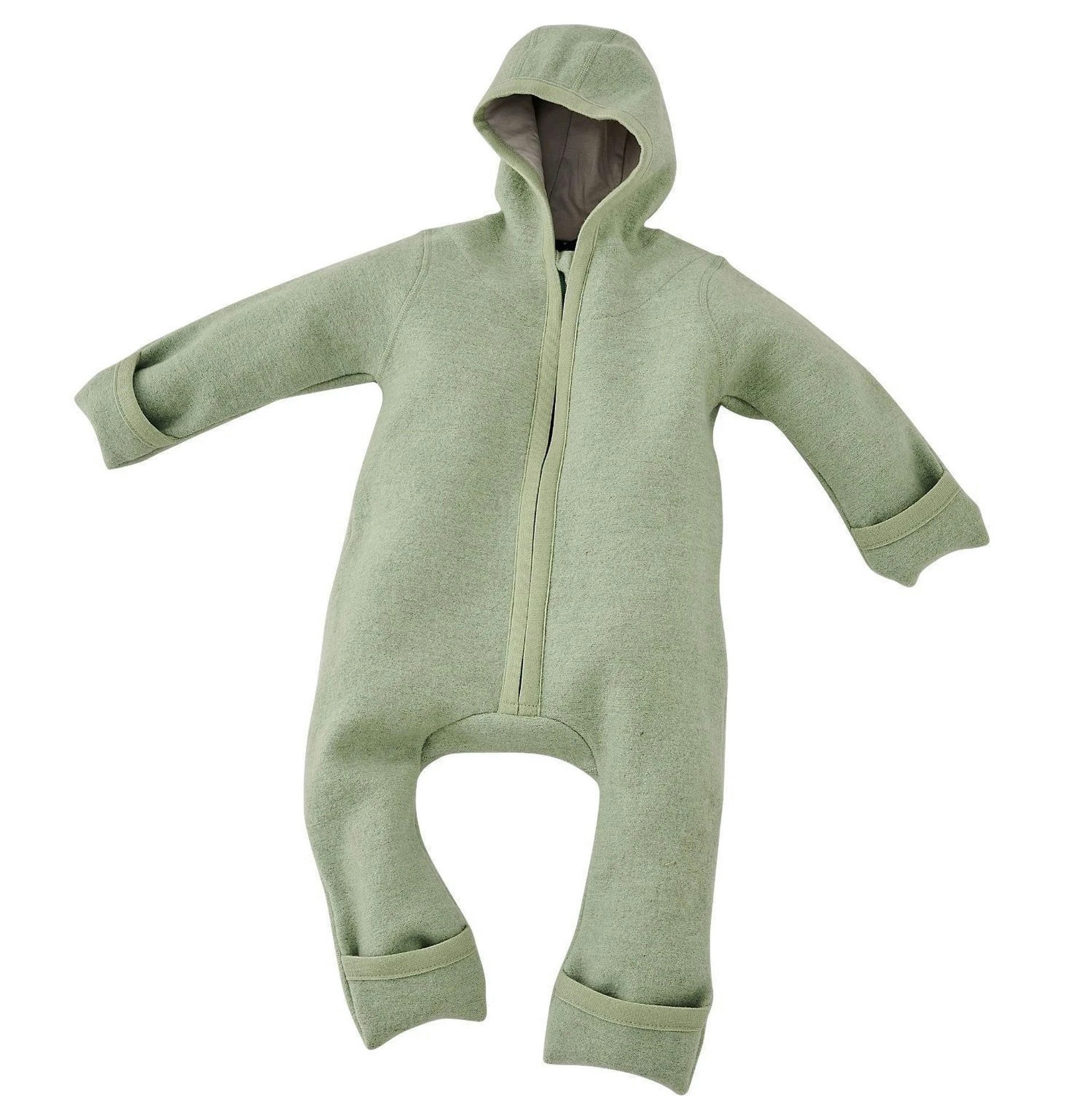 Alavya Home® Overall Alavya Home Walkoverall Bio-Schurwolle Khaki, 74/80 Wollfleece mit Reißverschluss, Walk Woll-Anzug für Kleinkind und Baby
