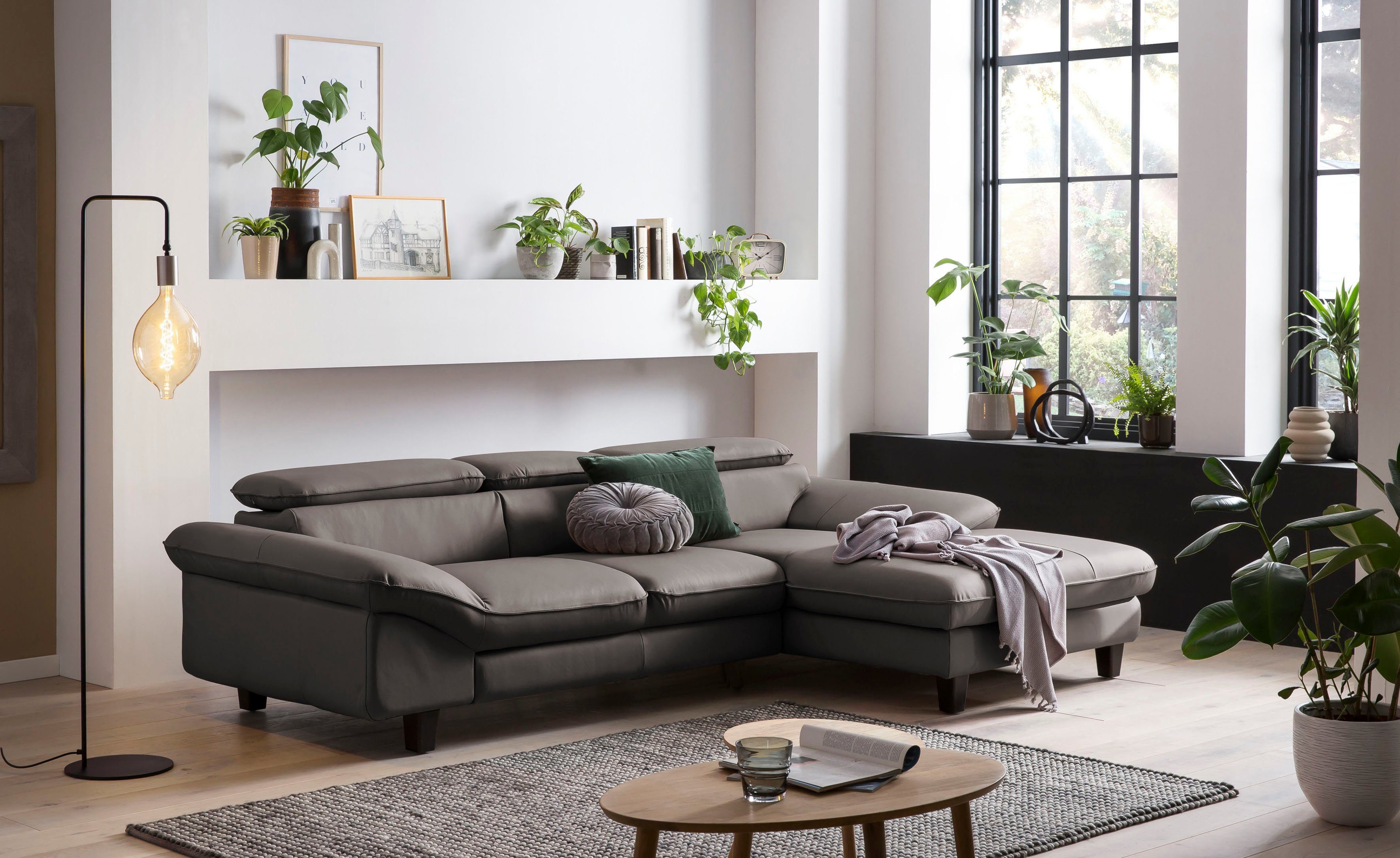 Home affaire Ecksofa "Pilot L-Form", mit Kopfteilverstellung, wahlweise mit günstig online kaufen