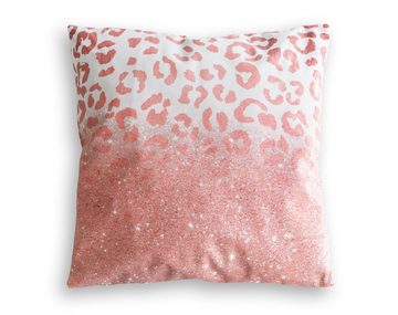 Kissenbezug 4 x Kissenbezug aus Mikrofaser in rosa/weiss Kissenhüllen 45 x 45 cm, MyBeautyworld24