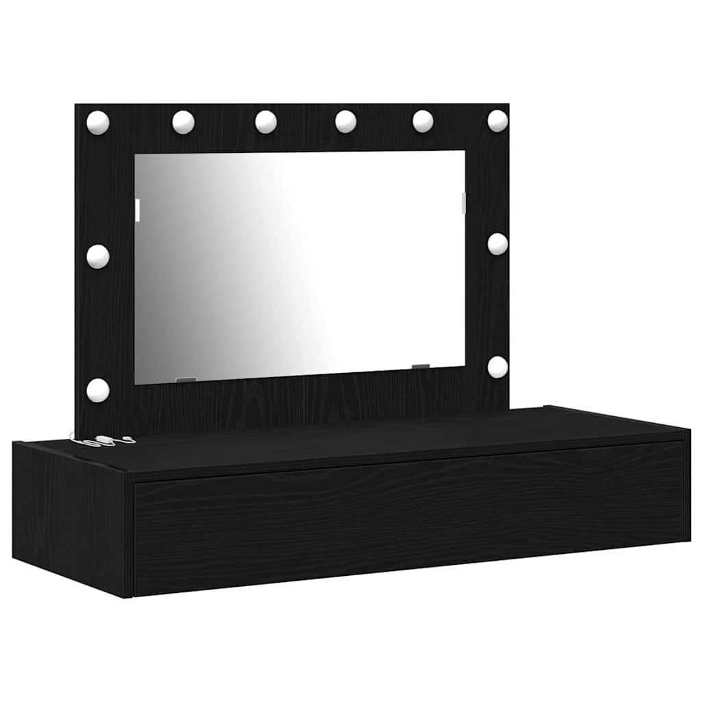 vidaXL Schminktisch Schminktisch Schwarz 100 x 40 x 70 cm Holzwerkstoff (1-St)