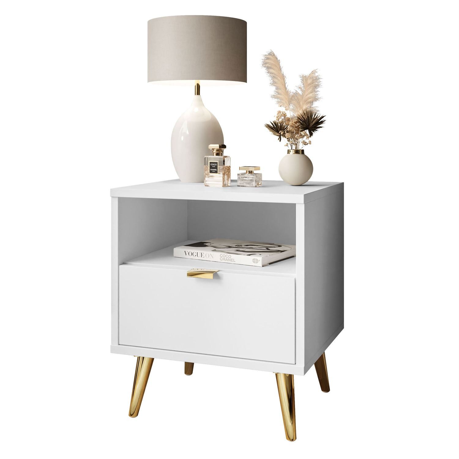 Lookway Nachttisch ALDO mit LED-Beleuchtung (1x Nachttisch), Breite: 38 cm günstig online kaufen