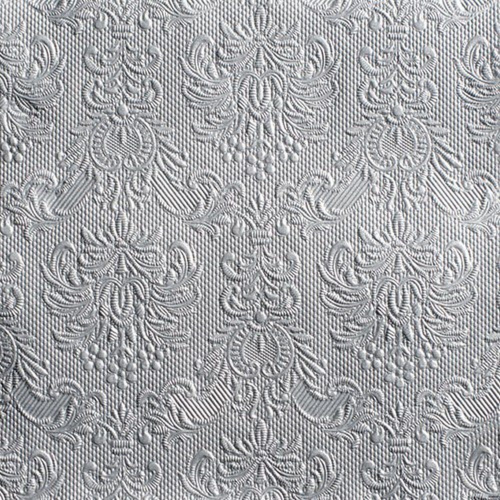 Ambiente Luxury Paper Products Papierserviette 15 Servietten Elegance silver 33x33cm, (15 St)