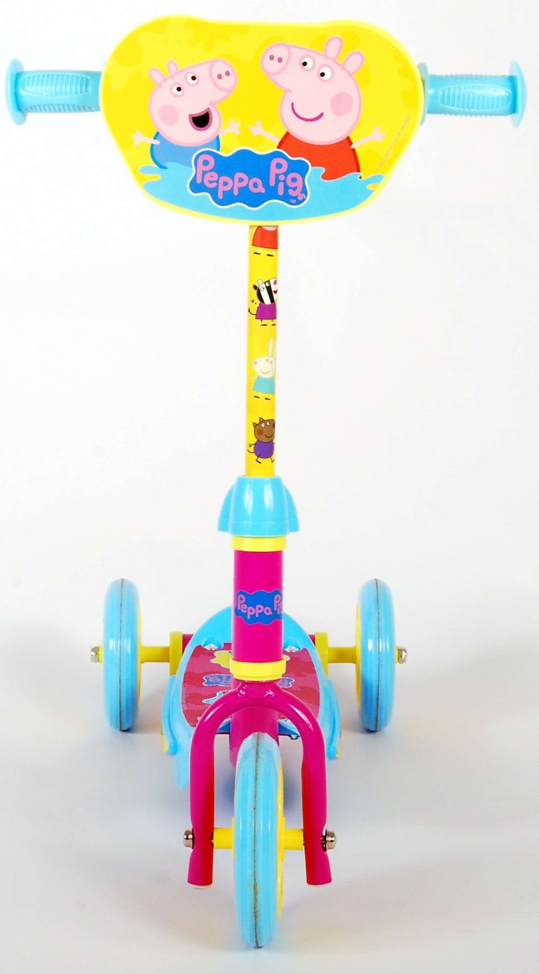 Pig Gelb - Peppa Tretroller Pink Blau Kinder Volare