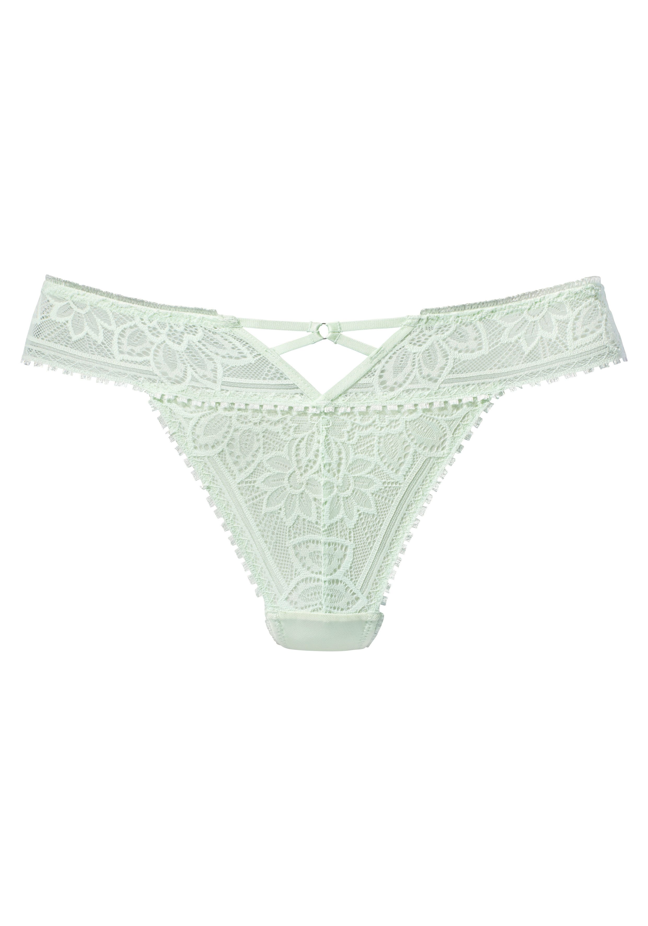 LASCANA String mit edlem Cut-Out aus floraler Jacquardspitze – Bild 2 von 5