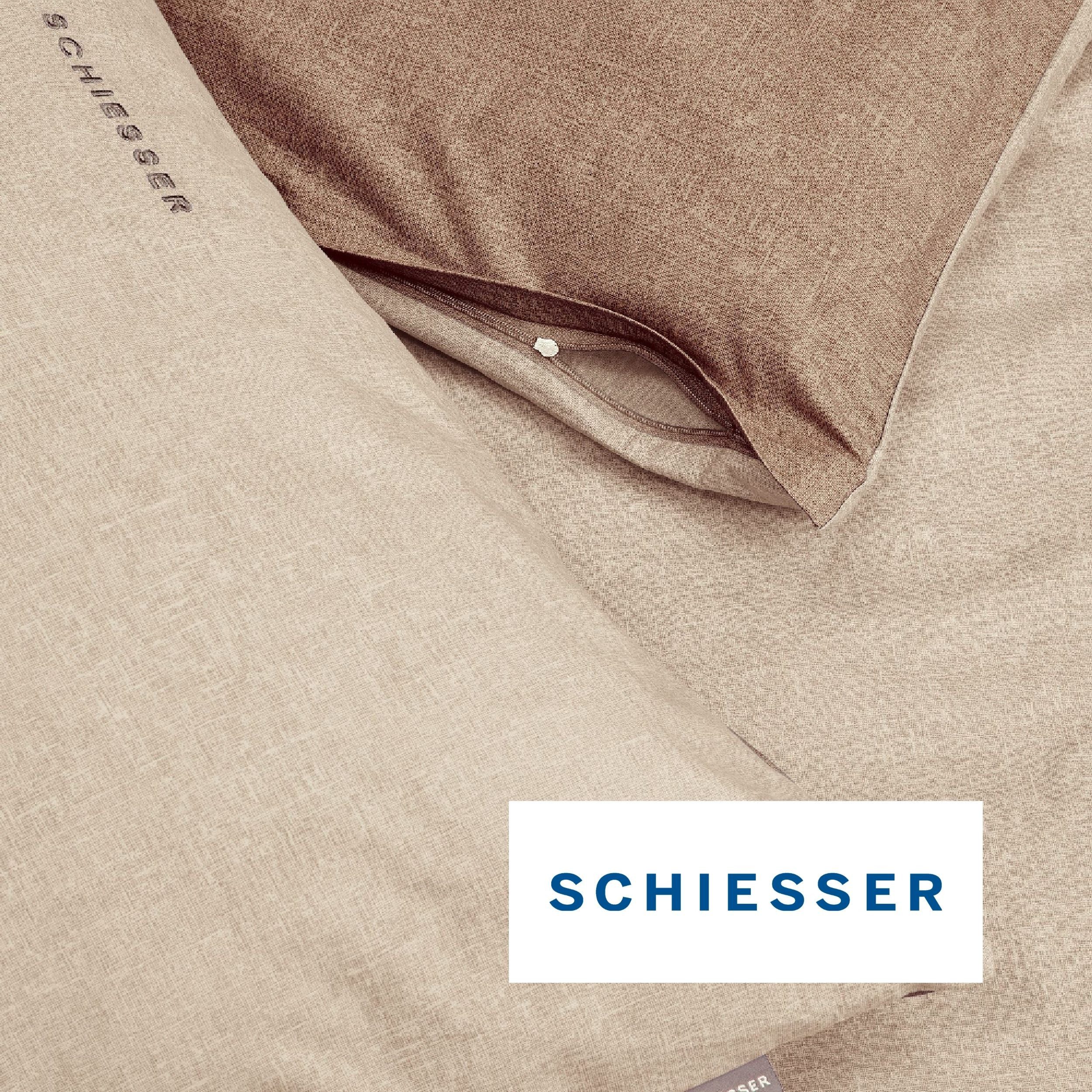 Schiesser Wendebettwäsche Doubleface aus weicher Baumwolle mit edlem Melangeeffekt, Renforcé, 2 teilig, ab Größe 135x200 cm erhältlich, OEKO-TEX® MADE IN GREEN – Bild 4 von 5