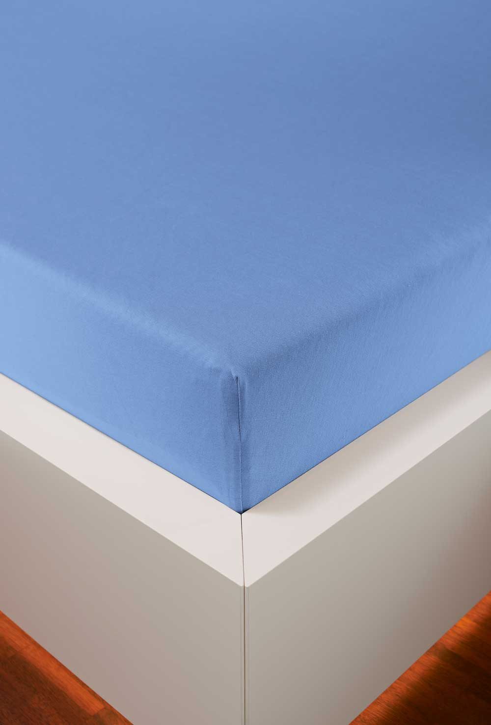 bellana Spannbettlaken bellana deluxe mit Elasthan, Jersey 230 g/m², Premium-Qualität, Jersey-Elasthan, Gummizug: rundum, (1 Stück), mit 5% Elasthan, für Matratzen bis 35cm Höhe, bügelfrei, faltenfrei