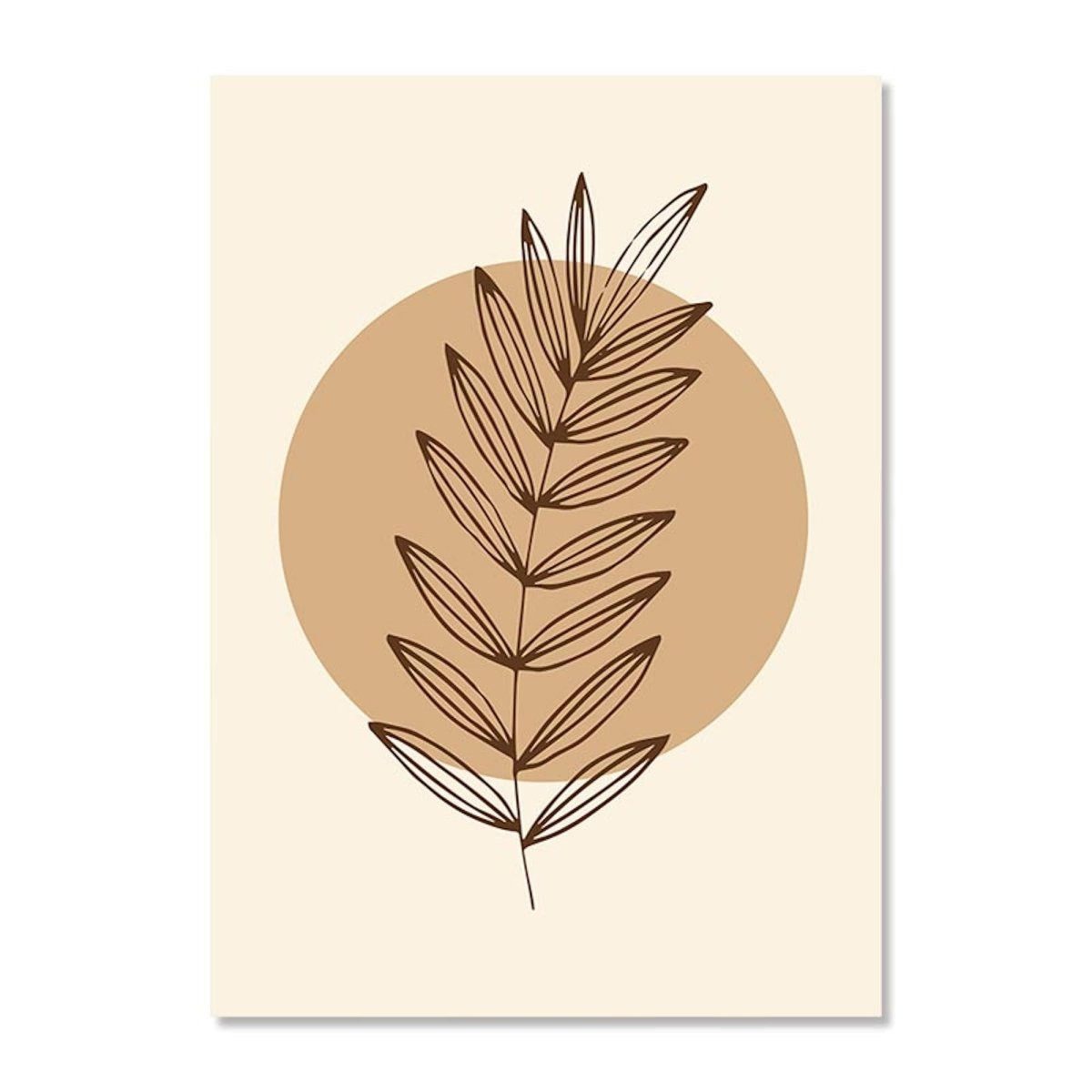 JUSTGOODMOOD Poster Boho Linien Abstrakt Botanik Bilder Wohnzimmer Wandbilder Schlafzimmer, 9 (1 St)