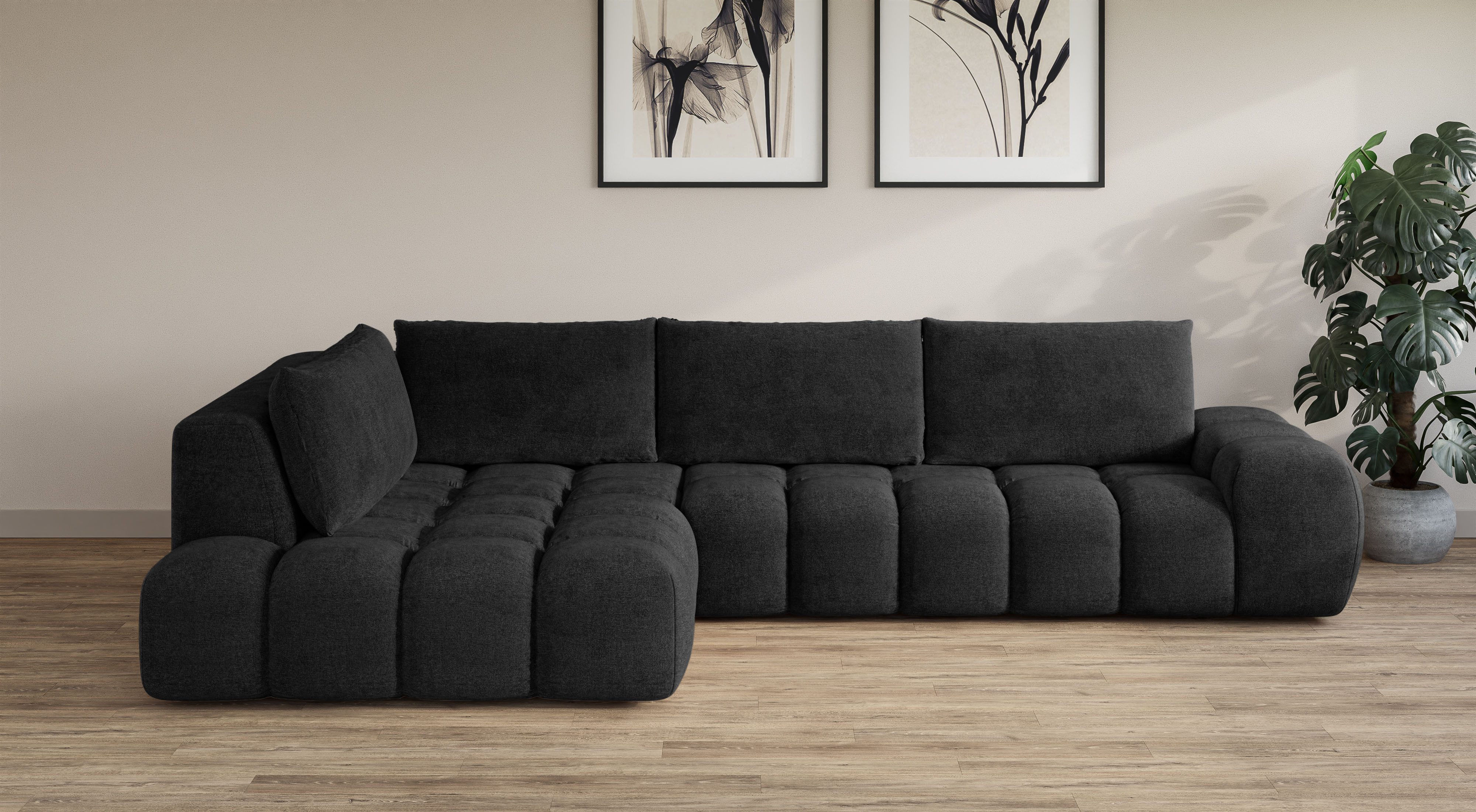 OTTO home Ecksofa "AZITA Designsofa, elegant und bequem L-Form, Bubble-Opti günstig online kaufen