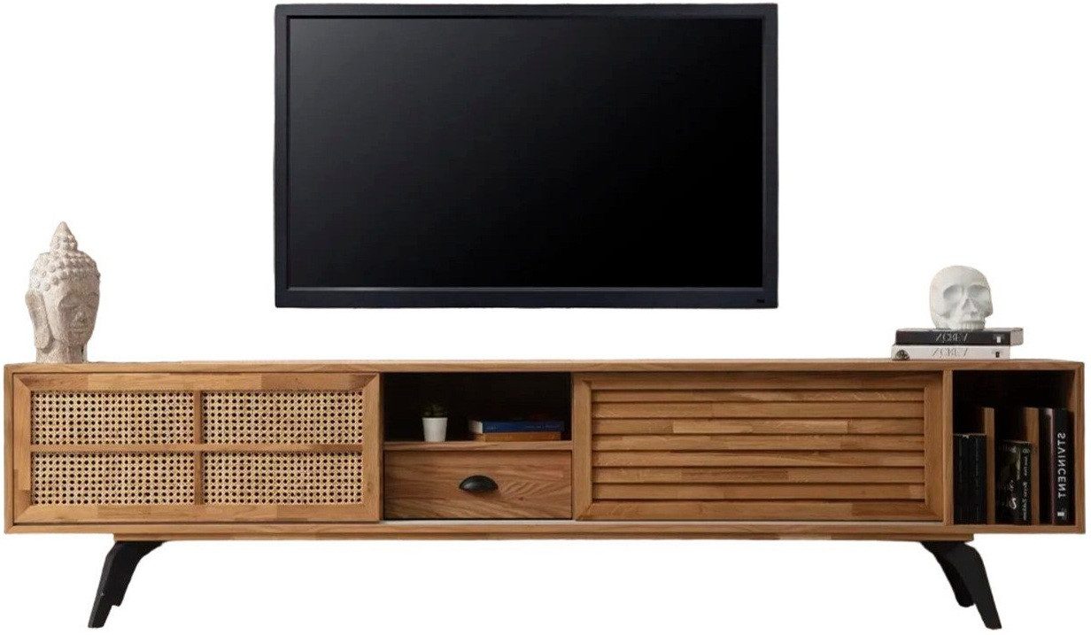 Xlmoebel Lowboard Fernseherhalter RTV Flachboard Wohnmöbel Tisch Braun Holz Modern Raum (1 St., Lowboard), Hergestellt in Europa