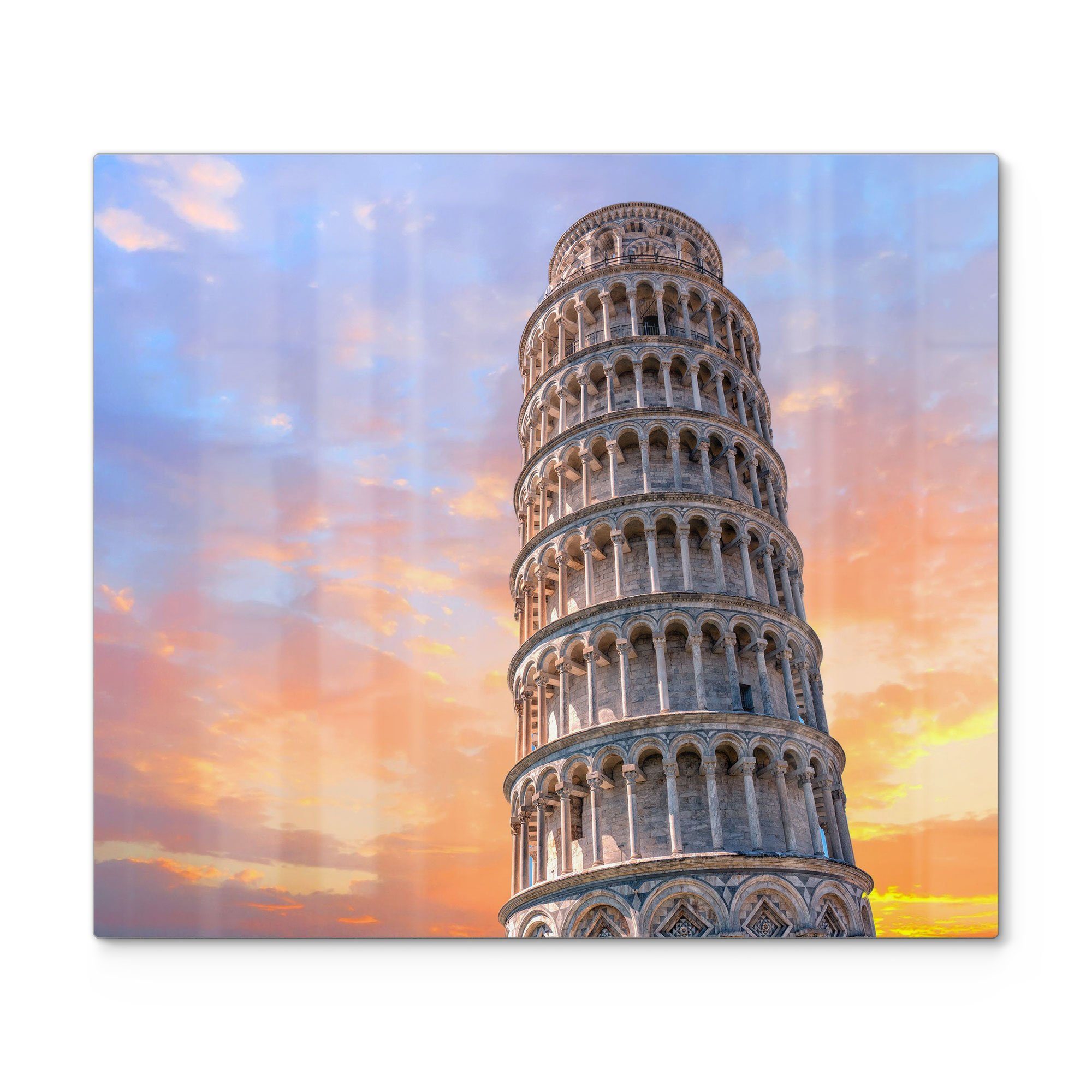 Pisa', Ceranfeld Glas, von Herd Schiefe Turm Herdblende-/Abdeckplatte 'Der tlg), Glas (1 Herdabdeckplatte DEQORI