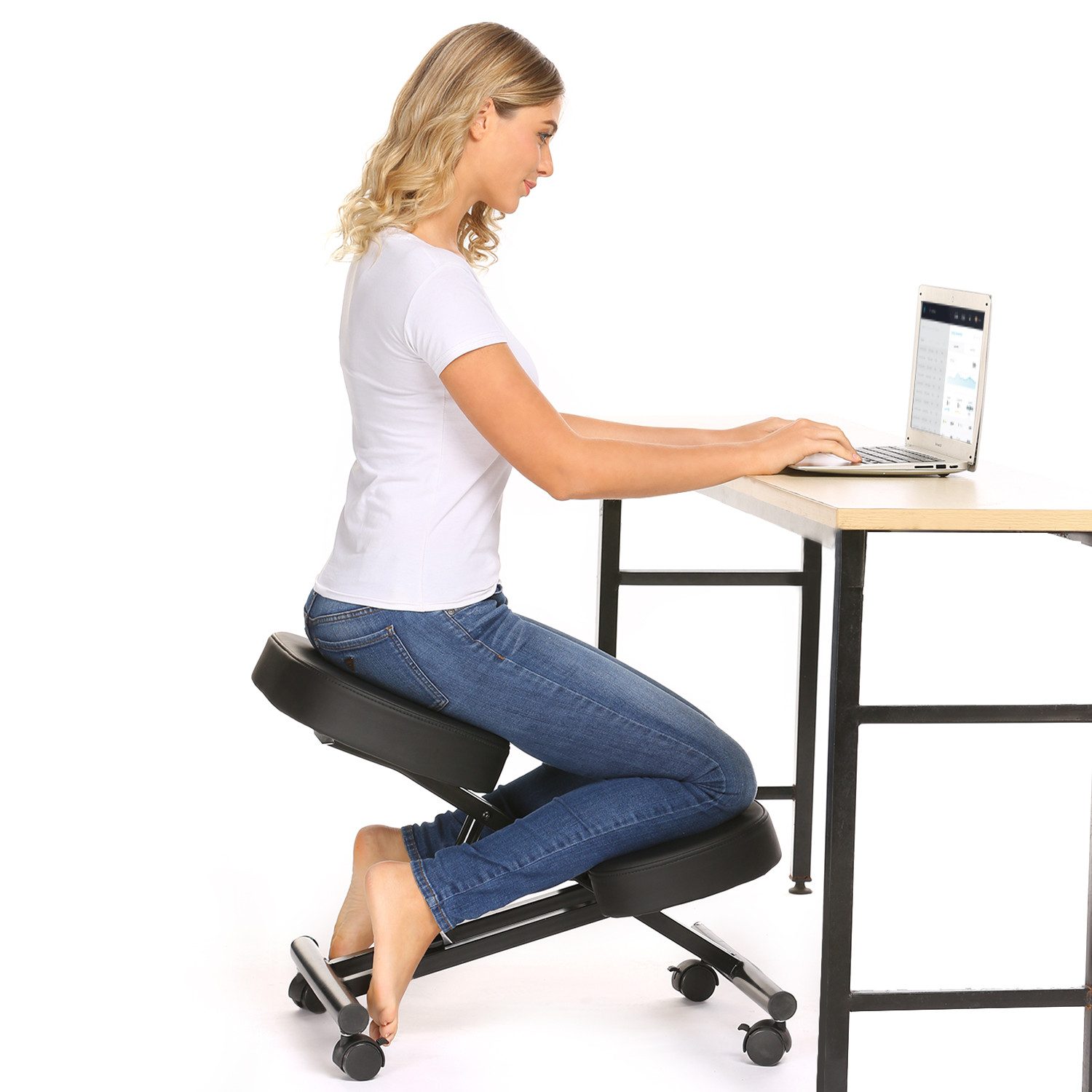 LUCKZON Bürostuhl, Ergonomischer Verstellbarer Kniehocker Haltungskorrektur günstig online kaufen