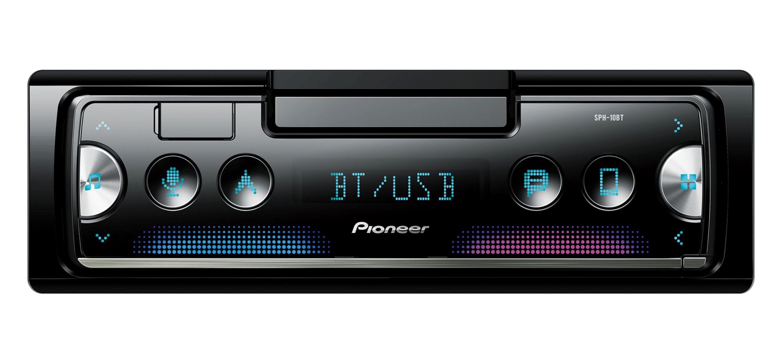 Pioneer SPH-10BT Smartphone Empfänger Bluetooth Spotify Android iPhoneradio Autoradio (RDS, AM/FM Radio, Animiertes Display, Freisprecheinrichtung, 1 DIN)