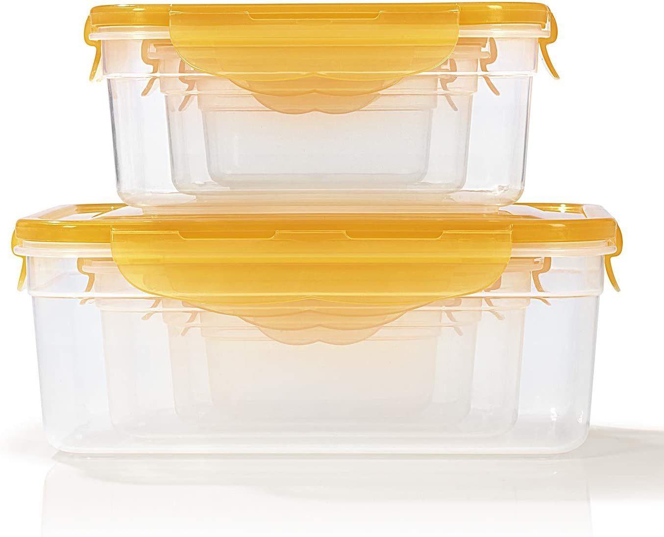 Hoberg Frischhaltedose (14-tlg), Orange Klick-System, Mango, Lunchbox Plastik