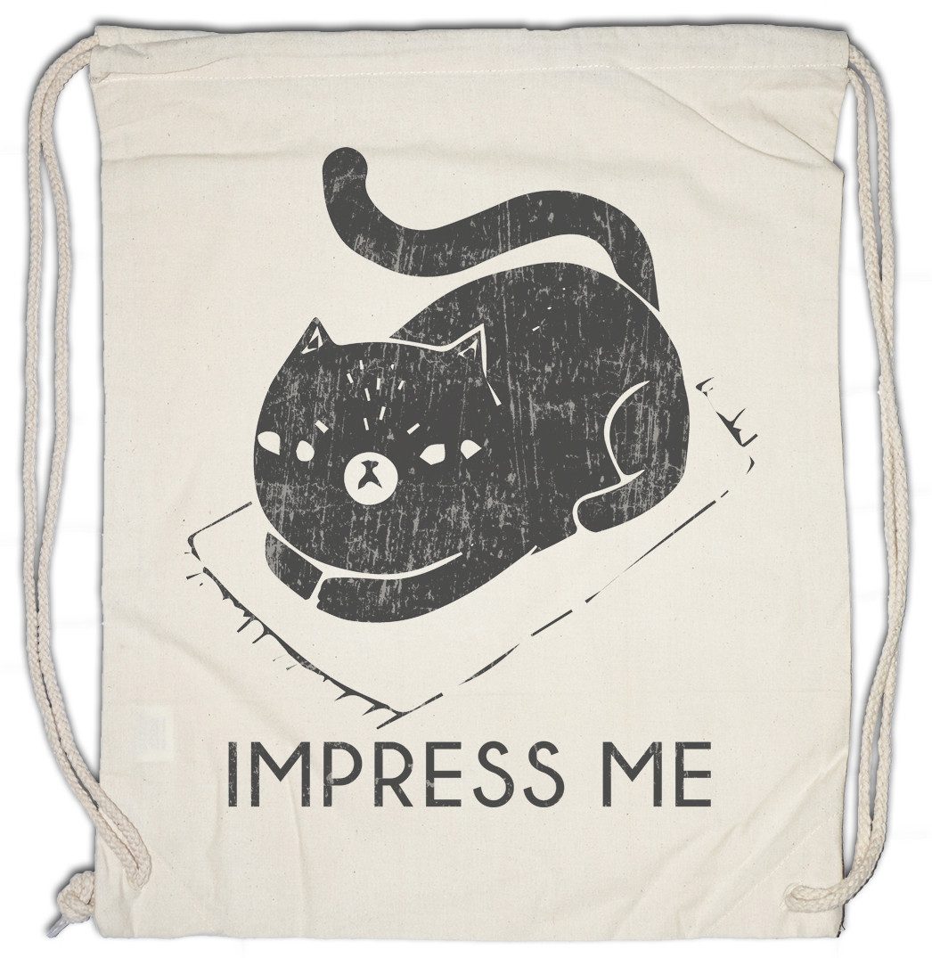 Turnbeutel Impress Me Cat Turnbeutel Katzen Kätzchen Kater Katze Cat Kitty