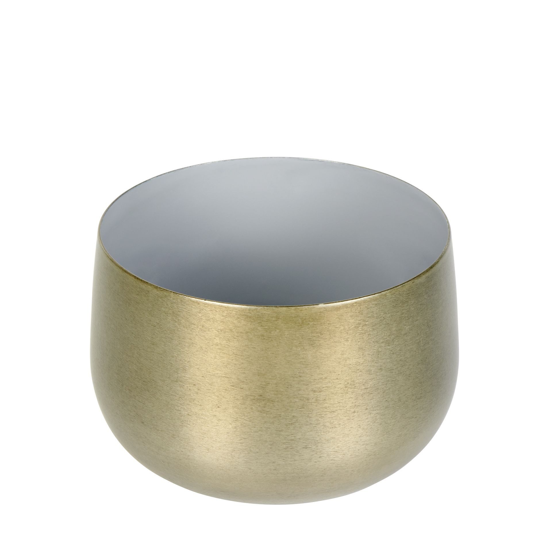 Windlicht Windlicht Eisen antik-nickel, innen eisblau H 6