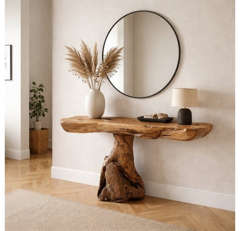 LebensWohnArt Konsolentisch Teak Konsole PRIMITIVO Natural ca. L110cm