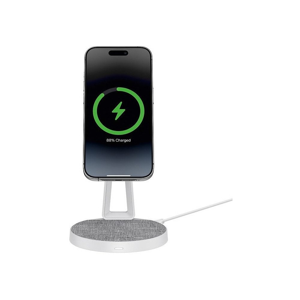 XLAYER XLayer MagFix Pro 2-in-1 Ladestation grau/weiß Ladestation (2-in-1 für iPhone und AirPods, 2-in-1 für iPhone und AirPods, 2-in-1 Design für iPhone und AirPods)