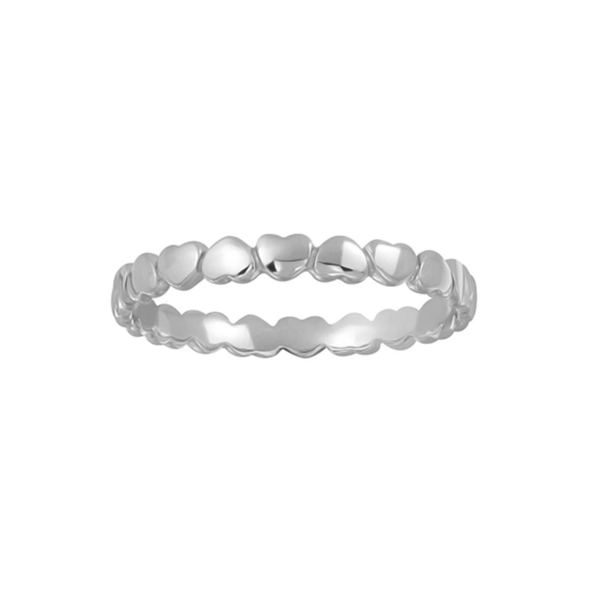 Order & Smile Schmuck Silberring Silber Ring mit Herzen: Fingerring Herz