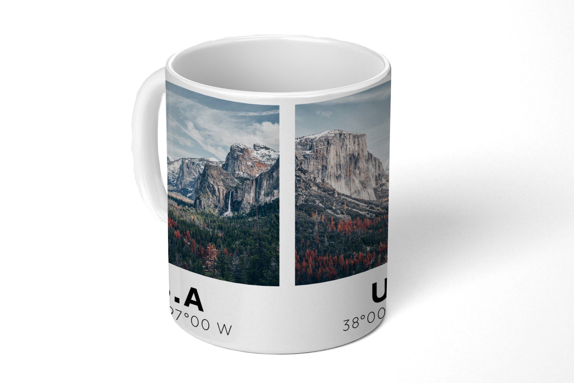 MuchoWow Tasse Yosemite - Amerika - Wyoming - Berge - Wald, Keramik, Kaffeetassen, Teetasse, Becher, Teetasse, Geschenk