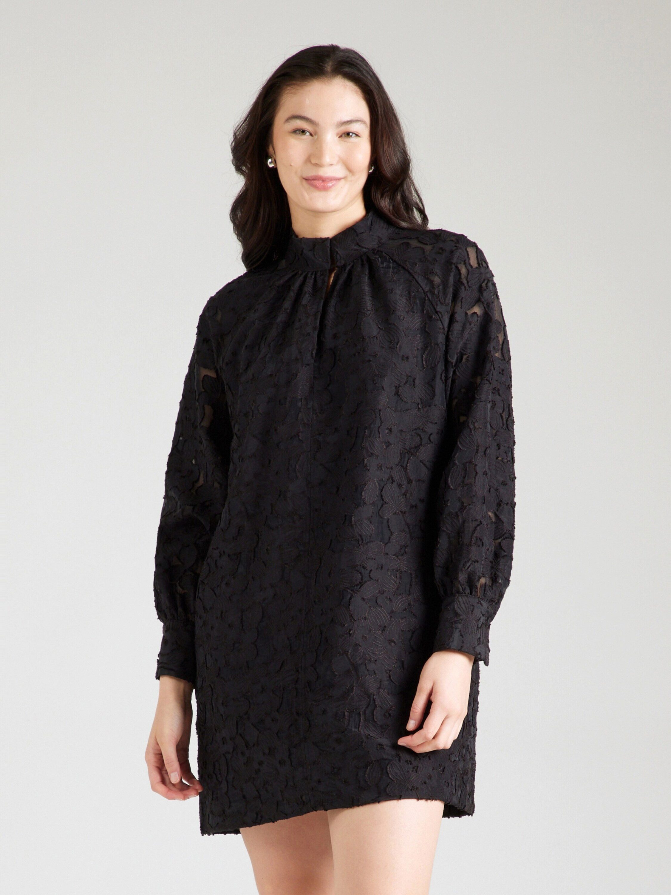 Damen Zweireihiges Minikleid - Maßgeschneiderte Passform & Puffärmel