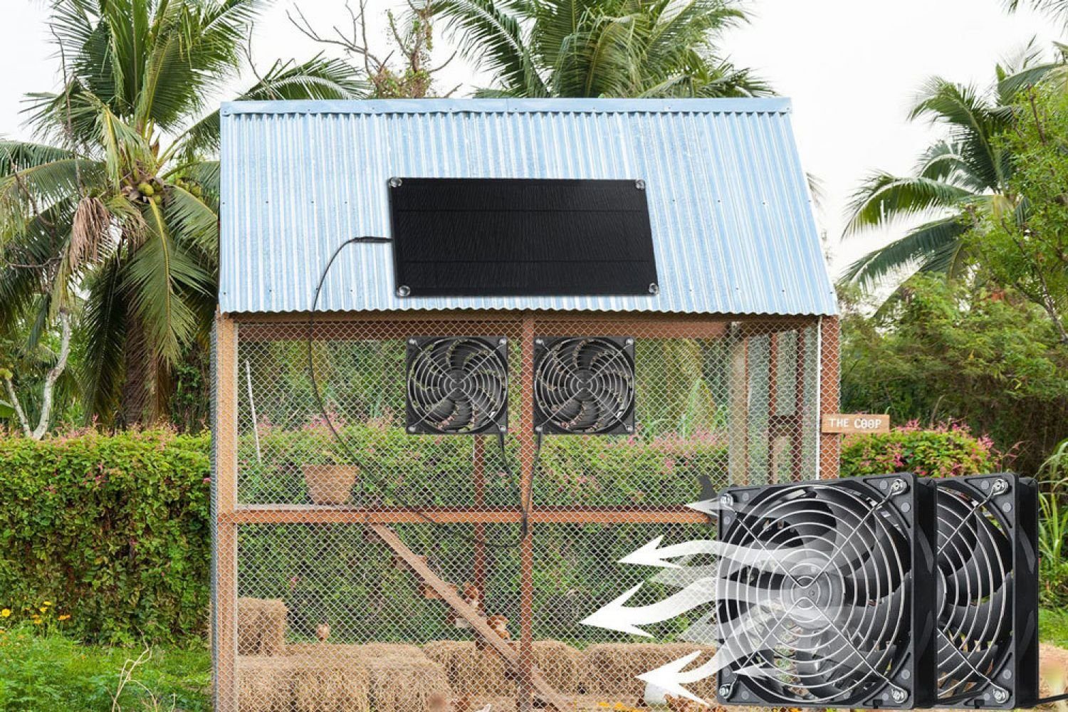 solarbetriebenes Ventilator-Set Jormftte Wasserdichtes Solaranlage Pro