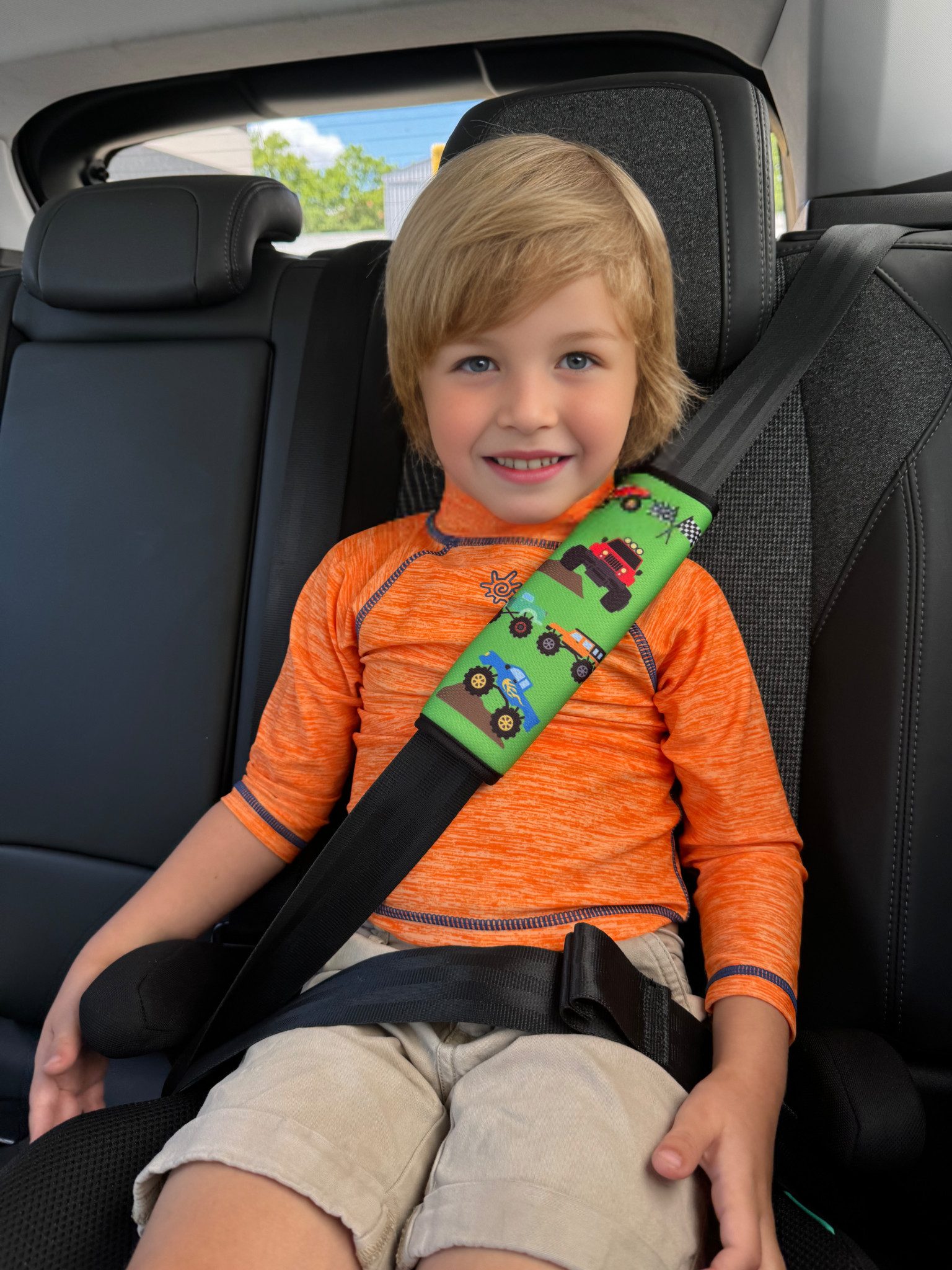 HECKBO Schlafkissen Kinder Auto Gurtpolster Gurtschutz Sicherheitsgurt Polster – Bild 5 von 5