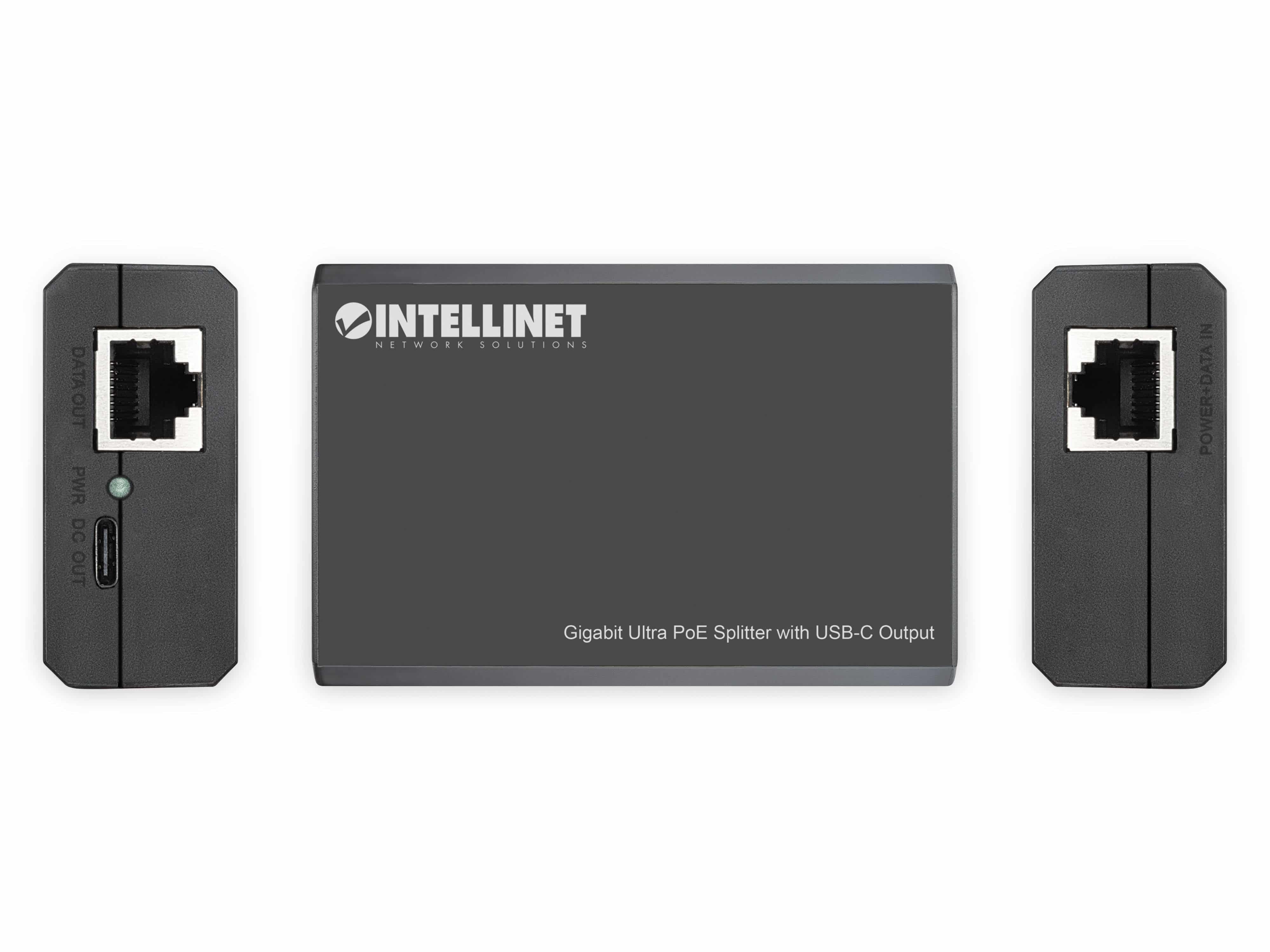 Netzwerk-Switch INTELLINET USB-C Intellinet Ausgang 561693 mit PoE-Splitter